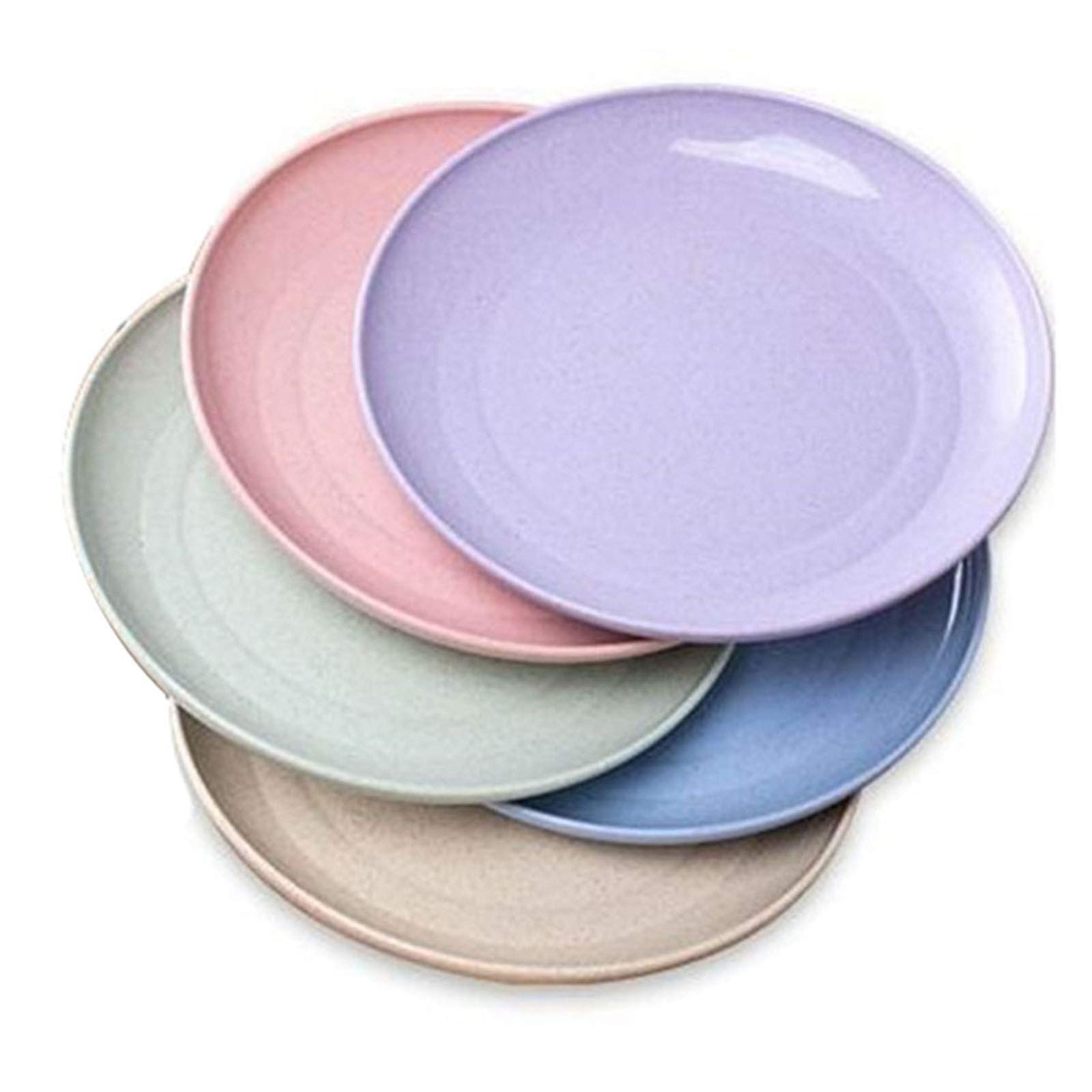 YAPULLYA Wheat Straw Snake Plate for Kids, Unbreakable Eco-friendly Dishes, Dishwasher & Microwave Safe, Set of 5, Appetizer Plate (Mini Size 5.9")