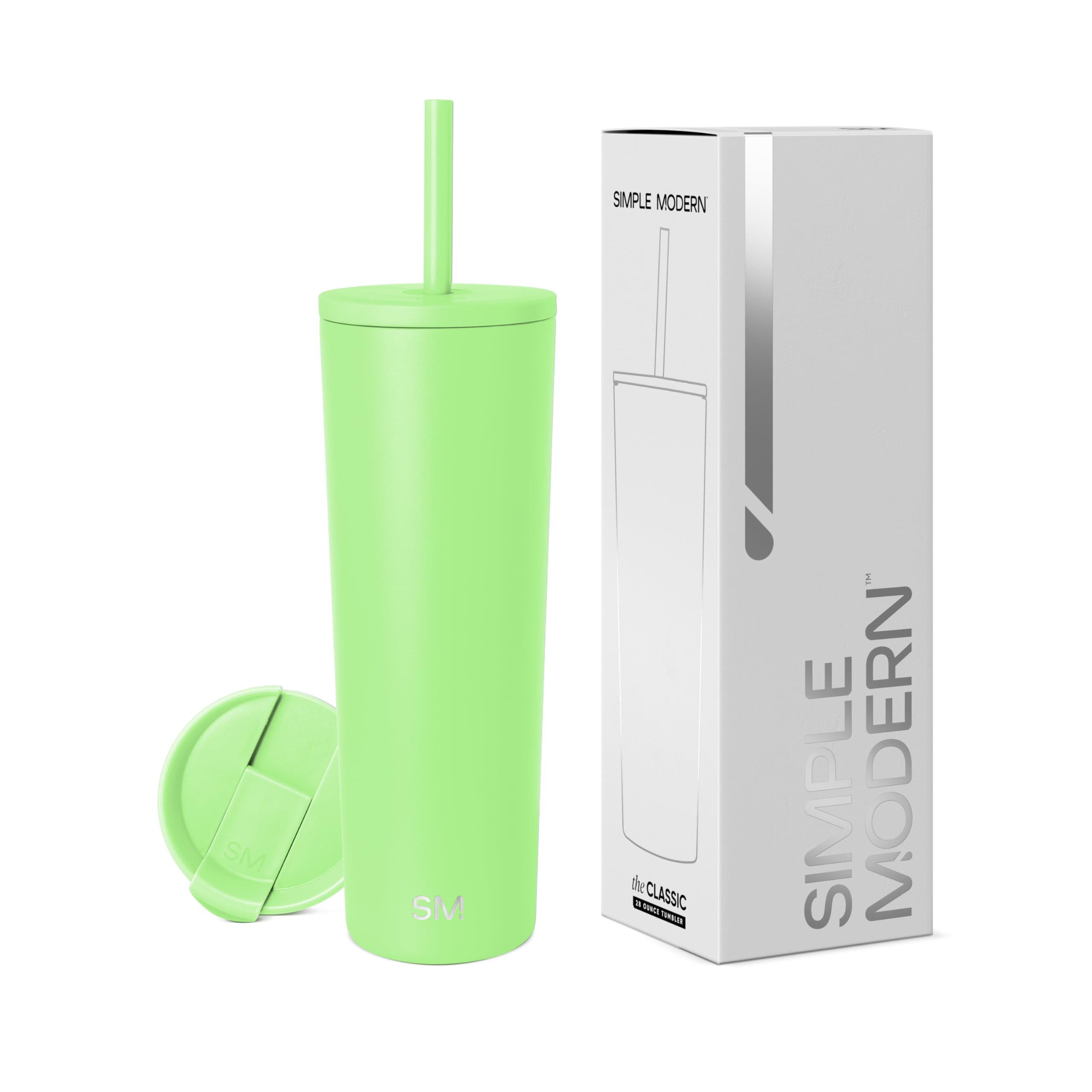 Simple Modern Classic Tumbler with Lid and Straw | Insulated Iced Coffee Cup Reusable Stainless Steel Water Bottle Travel Mug | Gifts for Women Men Her Him | 28oz | Baja