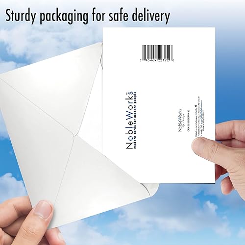 Miniatura 6 de The Best Card Company - 1 tarjeta en blanco para todas las ocasiones (4.8 x 6.6 pulgadas) - Tarjeta de notas vintage con sobre - Azulejos antiguos