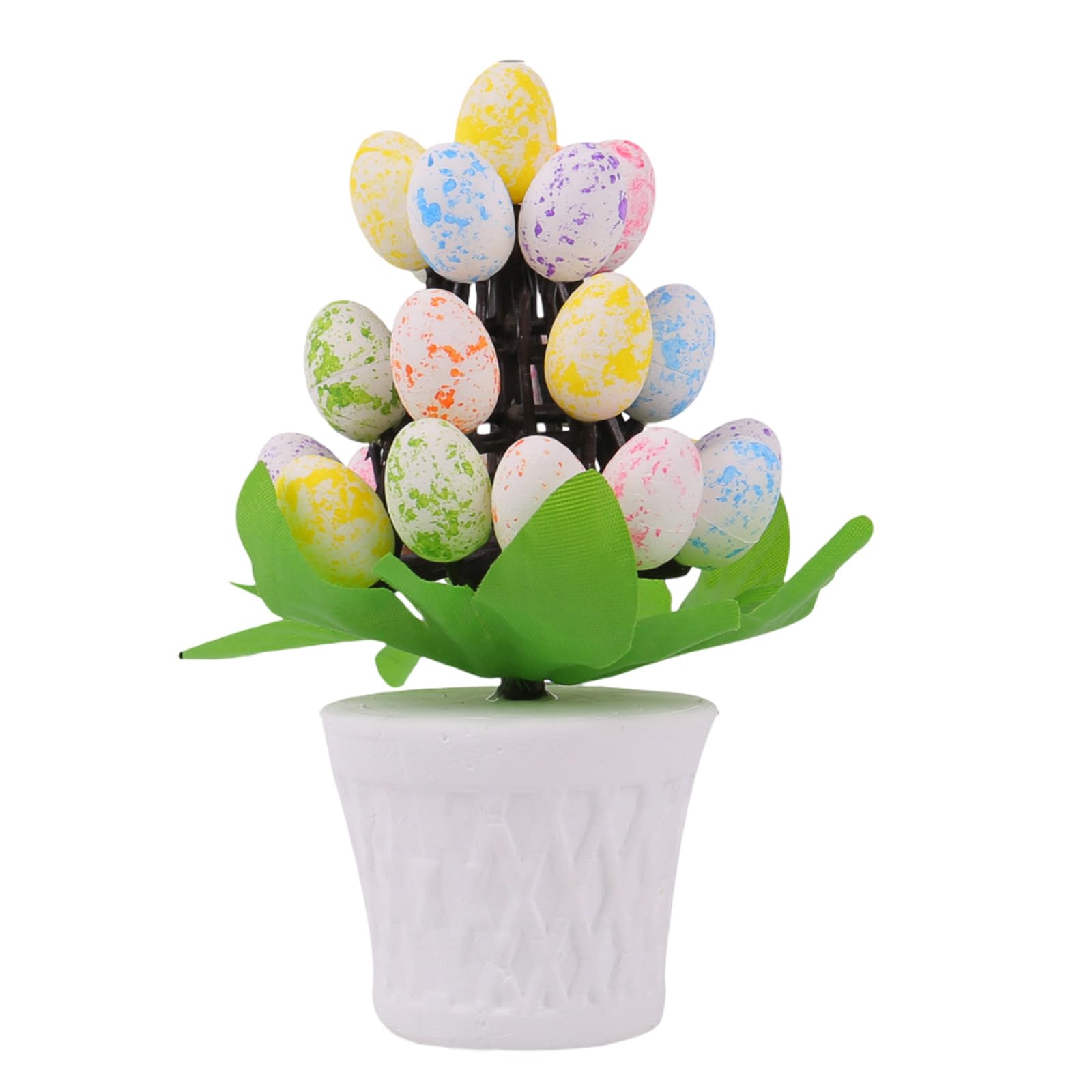 Kalttoy Decorative Easters Eggs Planter Colorful Easters Eggs Flowerpots Tabletop Ornament for Living Rooms and Cafes Colorful Designs