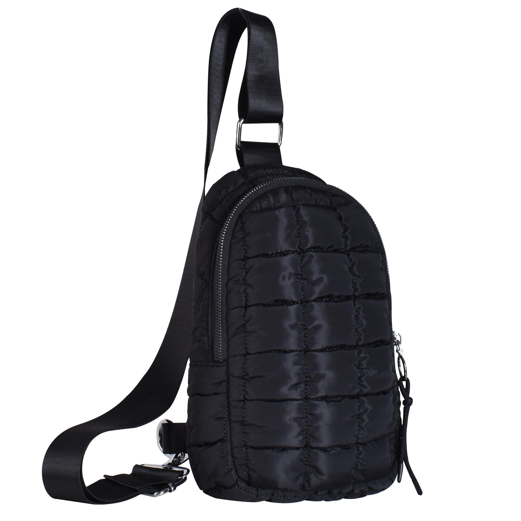 AUACDIY Puffer Small Sling Bag for Women Quilted Crossbody Purses Backpack Chest Bag Fanny Packs with Adjustable Strap