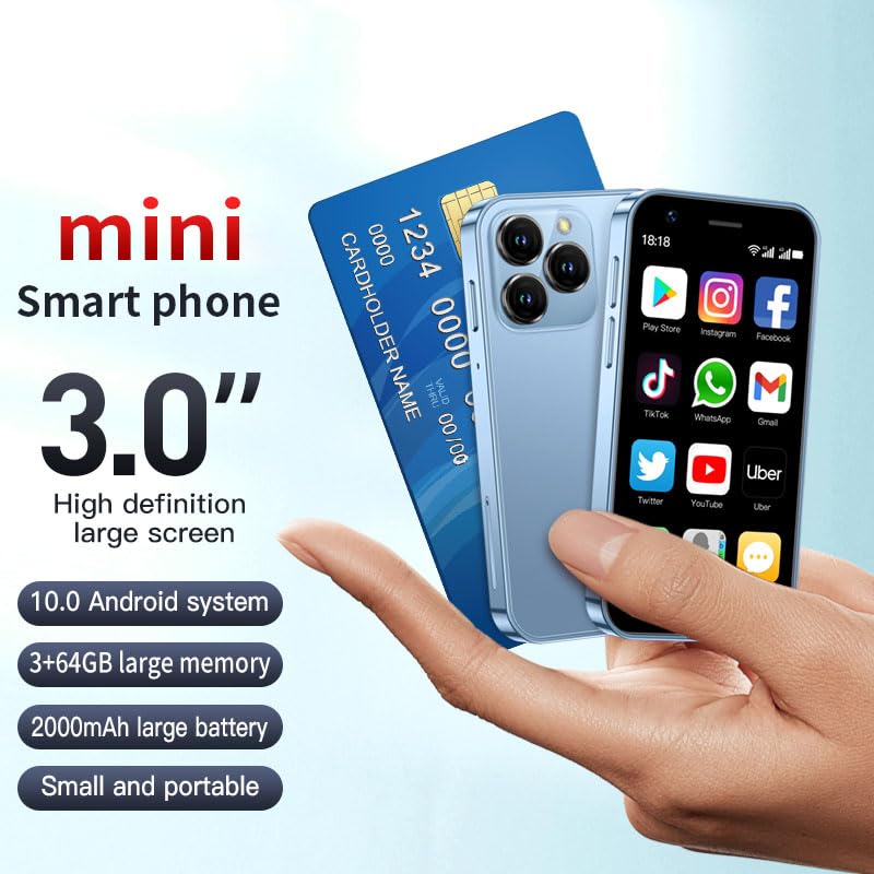 Amazon.co.jp: Mini Phone 4G Smartphone, 3 Inch Android 10