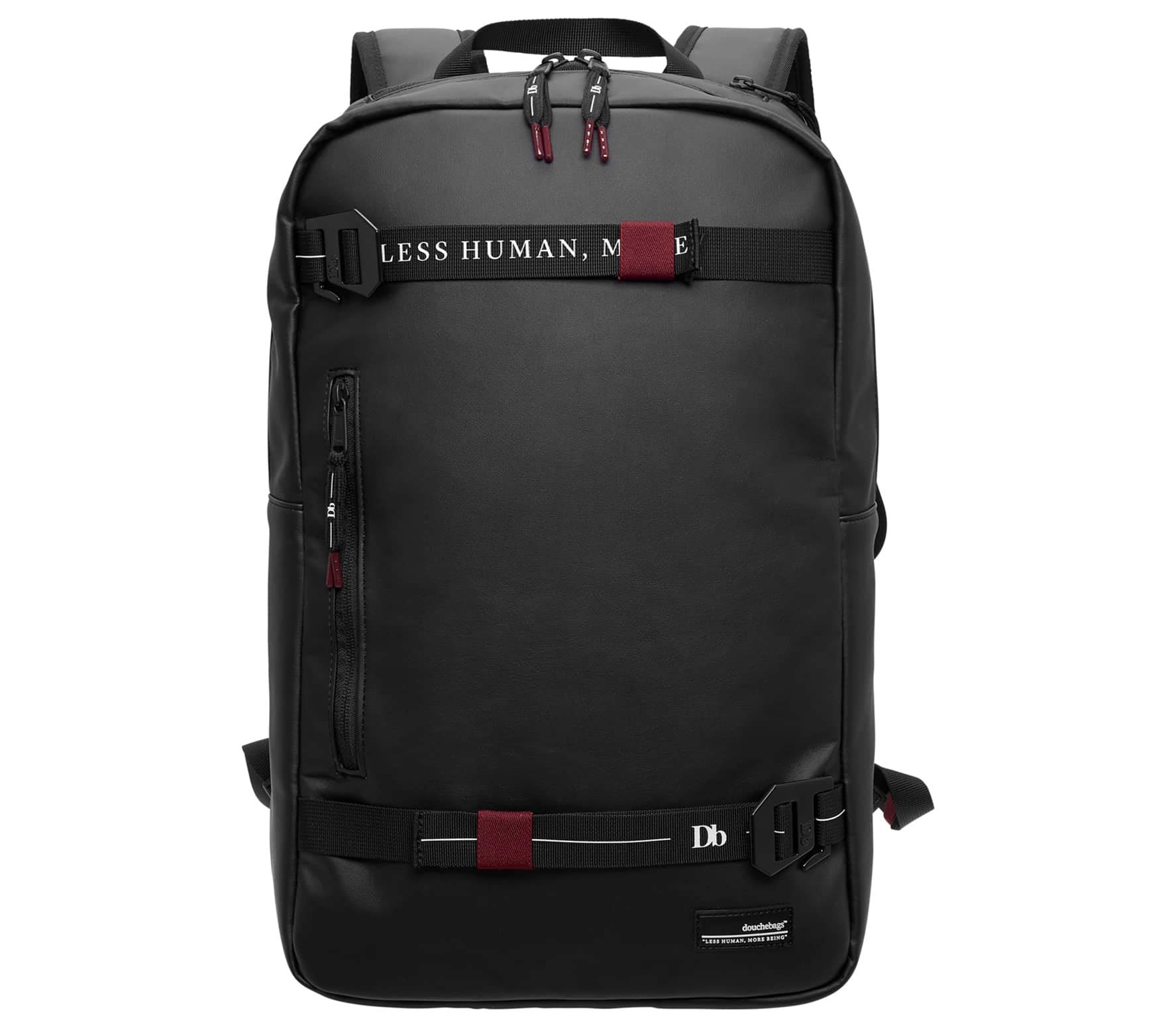 Douchebags The Scholar Backpack Faux Leather, Polyester, Black, Uniform, 500 D, Unisex, 38.1 cm (15 Inches)