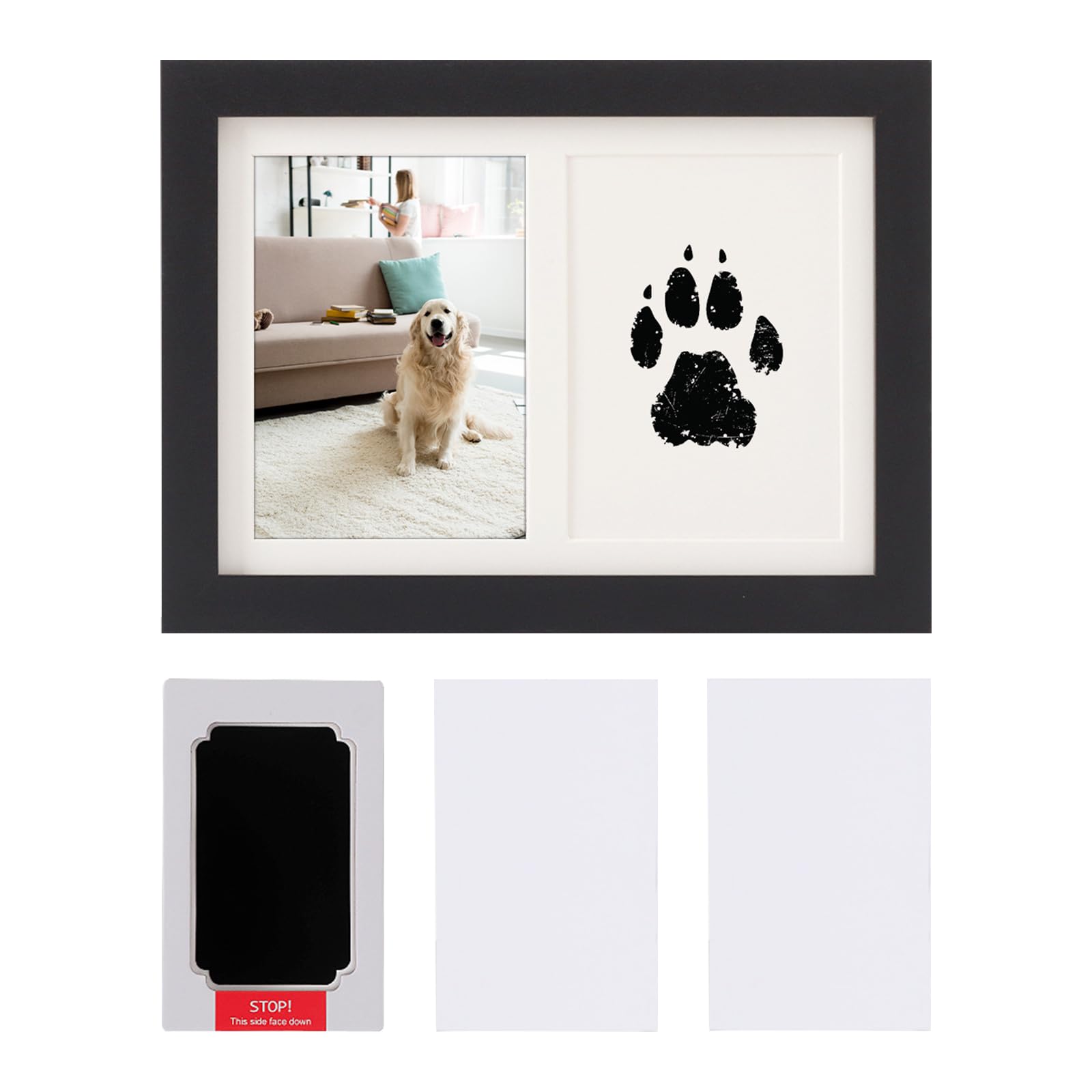 Baby Handprint and Footprint Kit, Paw Print Kit for Dogs & Cats, Skin-Safe Non-Toxic Mess-Free, with 1 Photo Frame, Dog Print Kit, Pets Ink Paw Print Kit, Pawprint Family Keepsake Kit