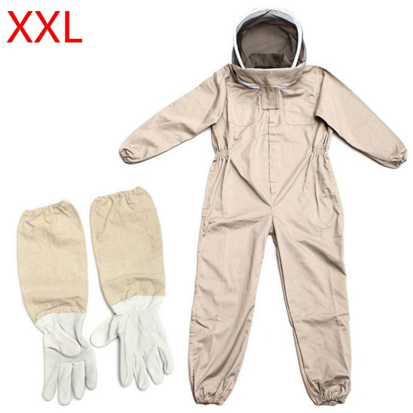 Traje de Cuidador Ventilado de Calidad con Capucha Redonda, Adecuado para Cuidadores Principiantes Y Profesionales, Café, XXL