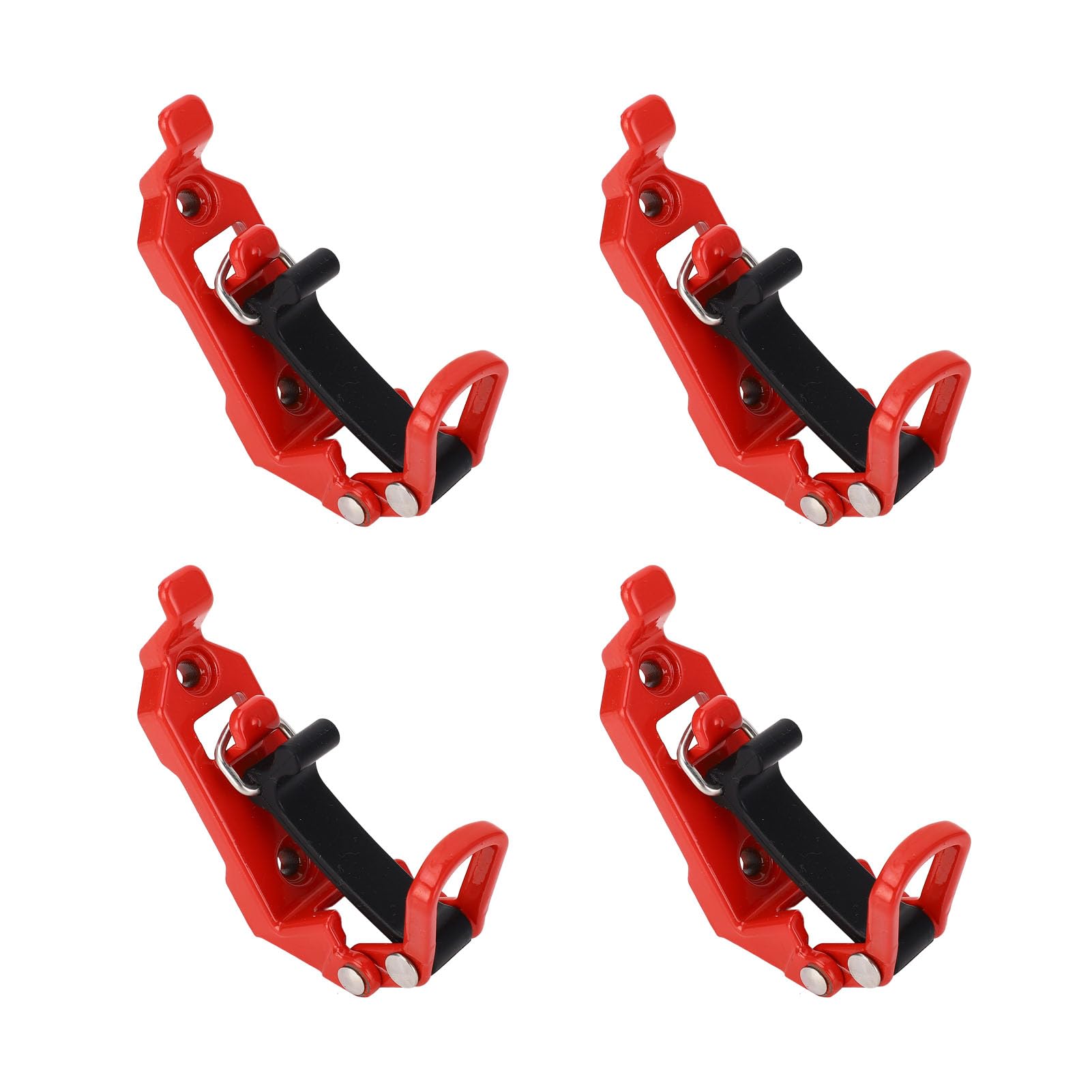 Fockety 4er-Pack Schaufelhalterung für Dachträger, Metall-Gummi-Klemmen-Wandmontagehalterungen, Schnellspann-Axthalter-Montagesatz, Schaufelhalter-Autozubehör für Dachträger, LKW, Boote