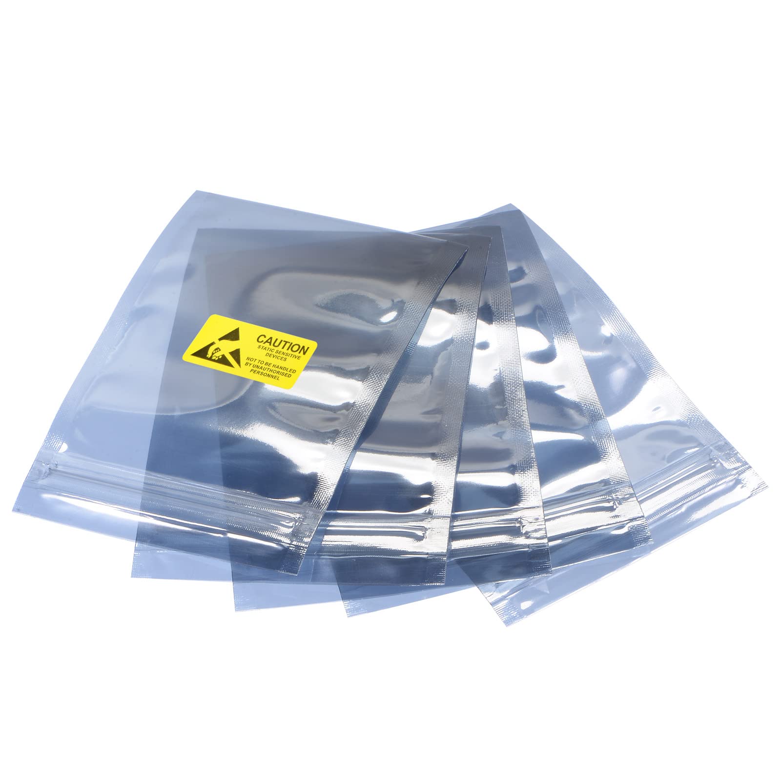 MECCANIXITY Anti Static Bags Shielding Bag 100pcs 3x4.7inch(8x12cm) Resealable with Labels for Hard Drive HDD SSD