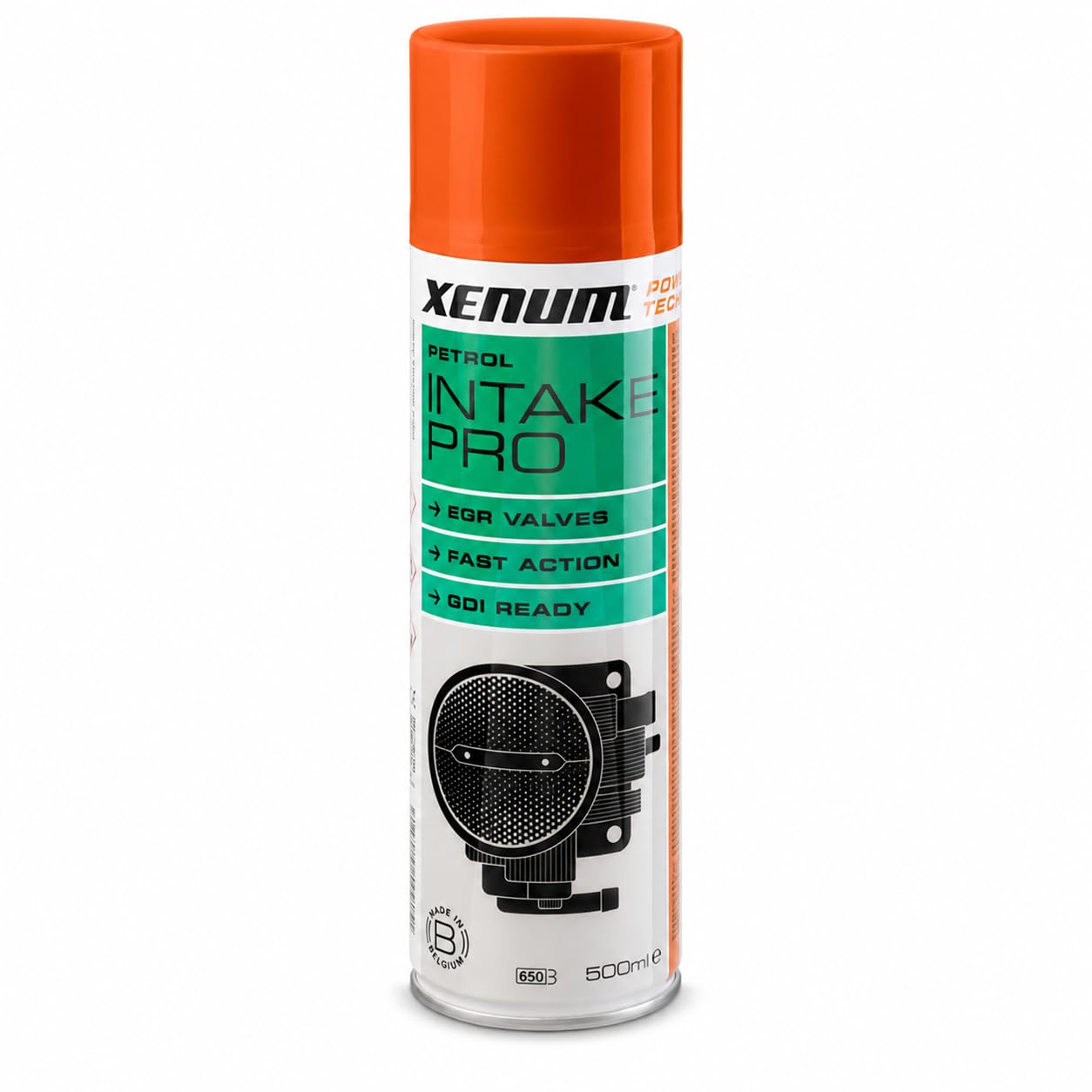 Xenum Intake Pro Petrol 500 ml – Limpiador Sistema de Admisión Gasolina, Limpia EGR, Válvula de Mariposa y Conductos, Acción Rápida, Sin Desmontaje Completo