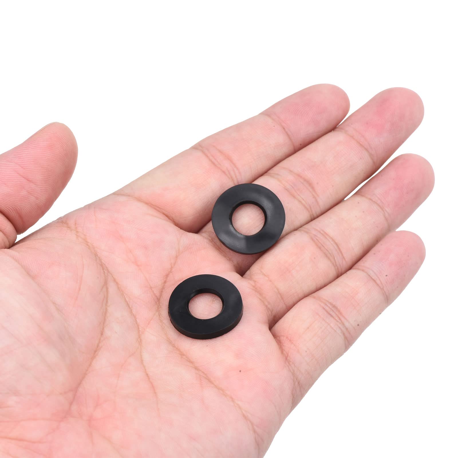 PATIKIL M10 rubberen platte sluitring 12 stuks 10 mm ID 20 mm AD afdichting afstandhouder afdichtring voor waterleiding waterslang bevestiging bouten zwart