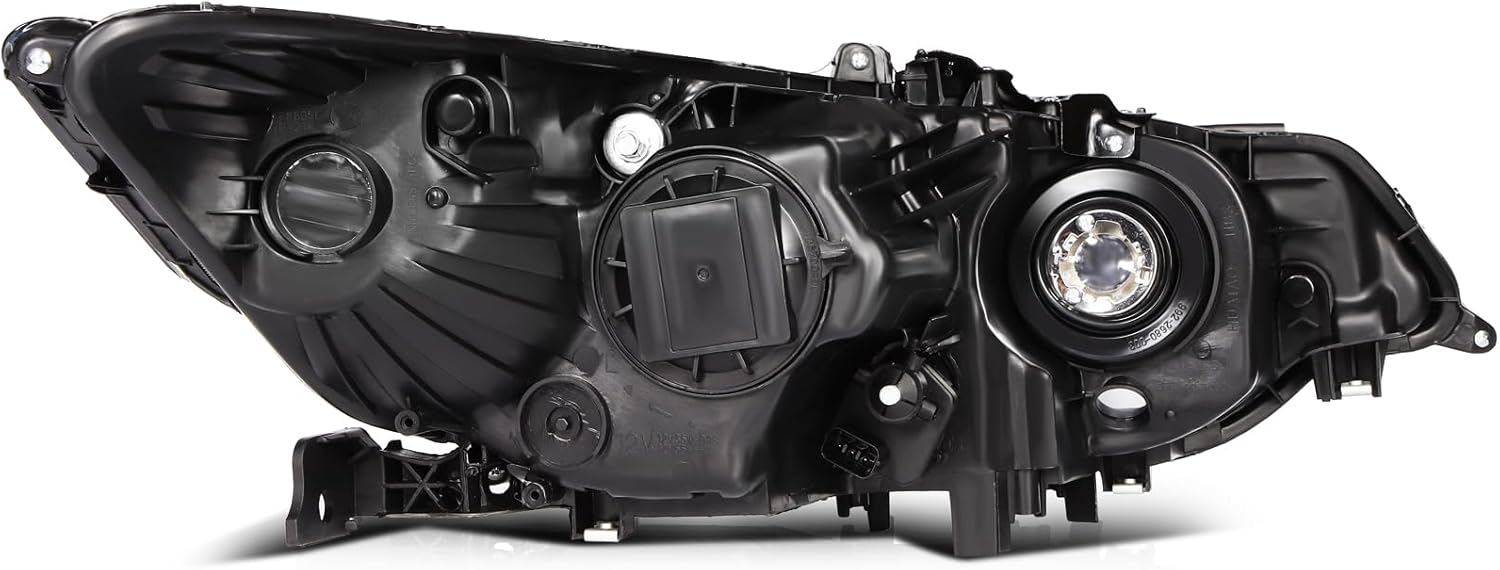 Headlight Assembly Fit with 2009-2014 for Acura TSX (CU2) Base V6 Special Edition 4-Door Sedan 4-Door Black Housing Clear Lens Driver and Passenger Side 33101TL0A02 AC2503118