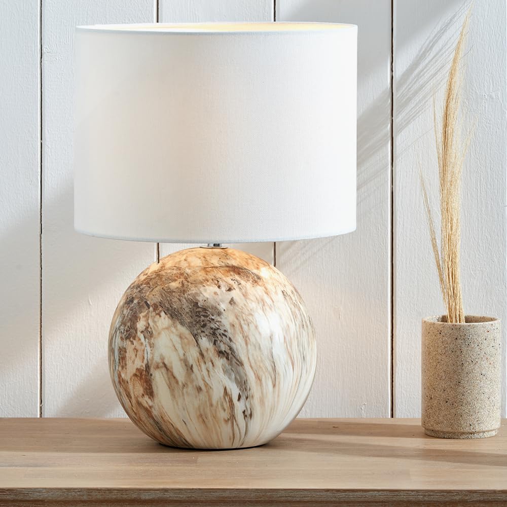 Pacific Viejo Ceramic Table Lamp - Natural Stone Effect - Multi