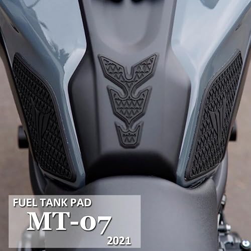 Miniatura 2 de Motorcycle Fuel Tank Sticker 2021 Motorcycle Non-Slip Side Fuel Tank Stickers Waterproof Pad Rubber Sticker for Y&AMAHA MT07 MT-07 MT 07 (Color  1)