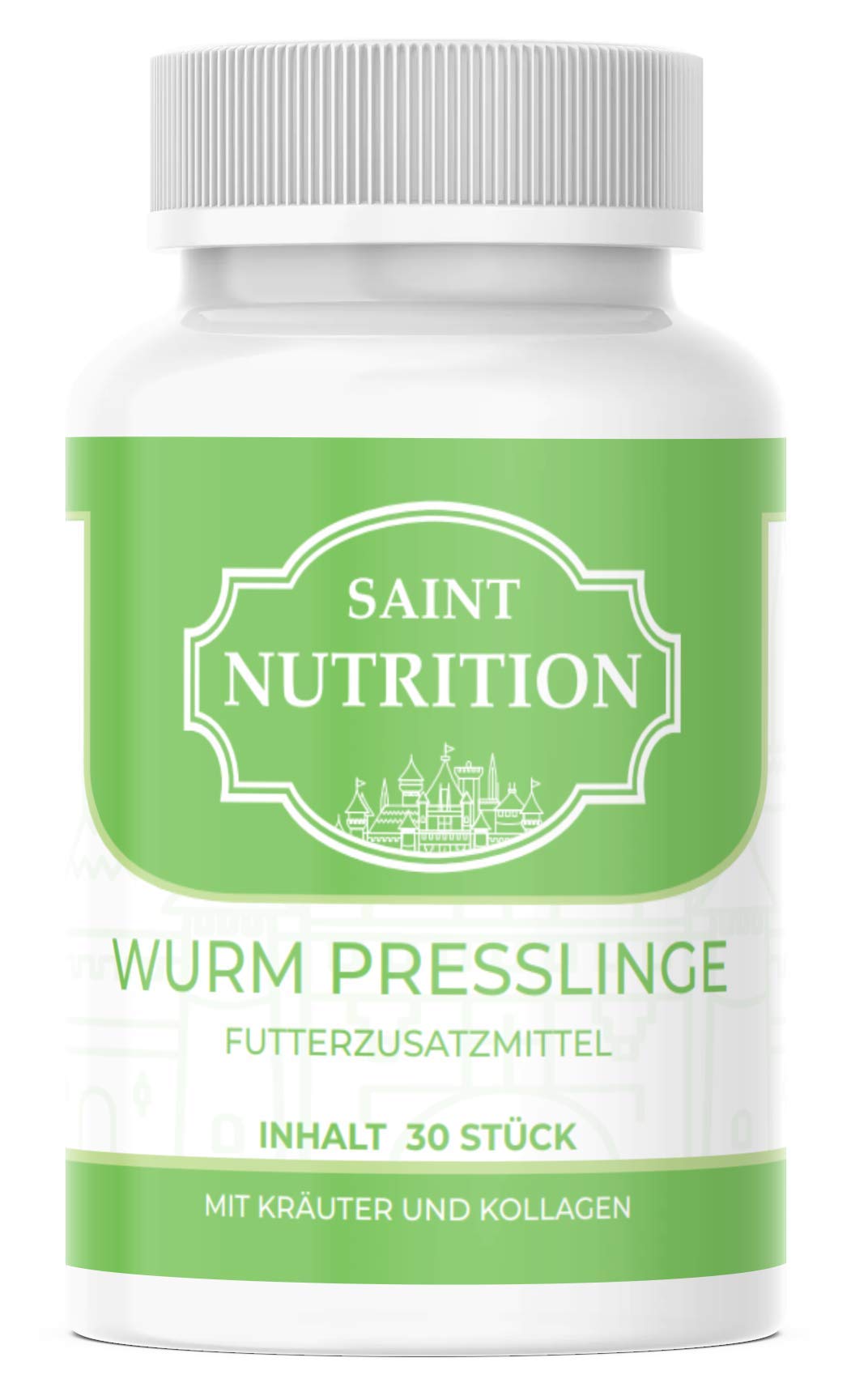 Saint Nutrition® Entwurmungs Presslinge - Wurmkur für Tiere wie Katzen, Hunde, Kaninchen und Geflügel - vor, während und nach Befall - natürliches Mittel für Magen & Darm bei WURMBEFALL
