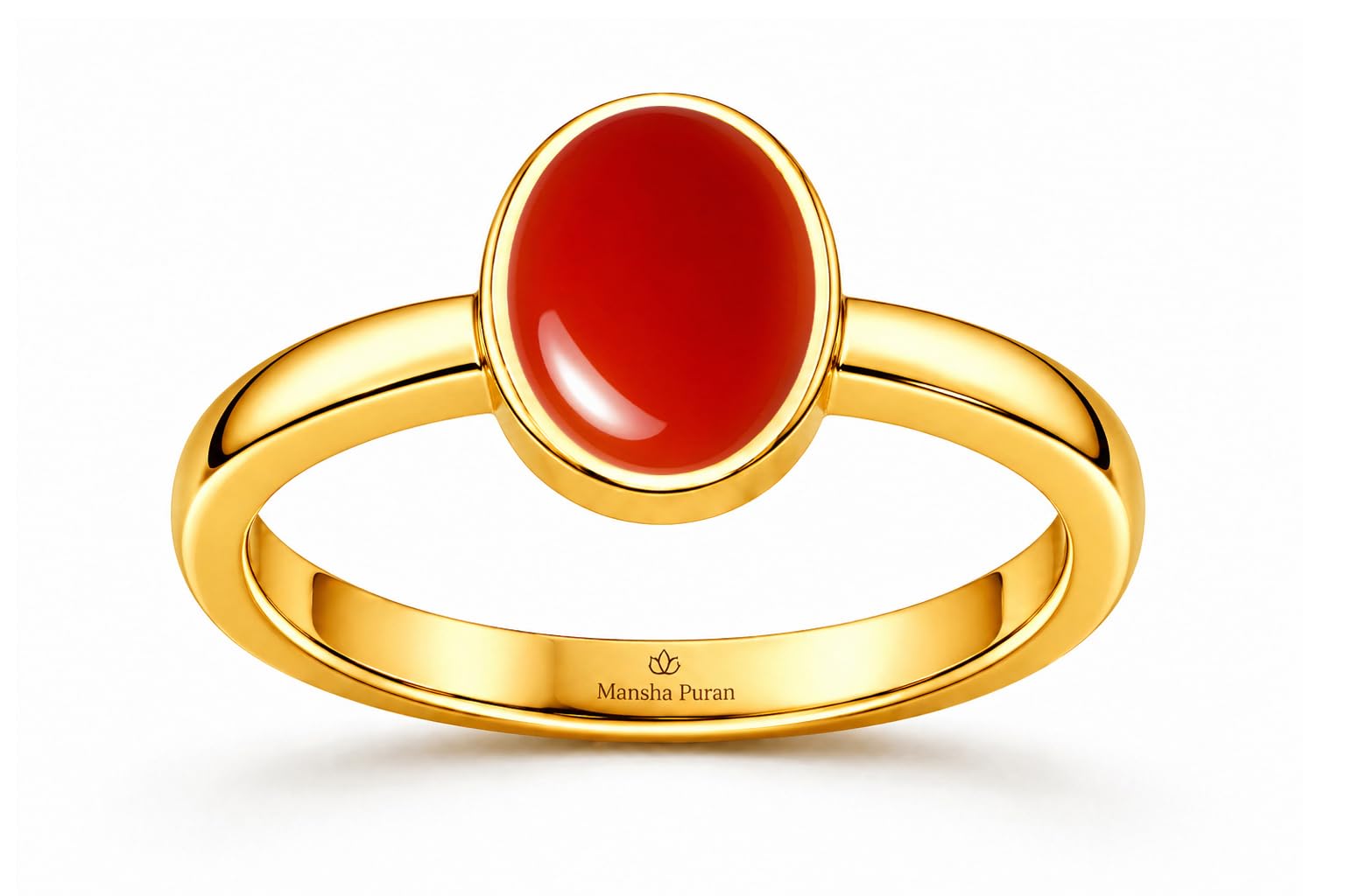 Natural Carnelian Gemstone Energized Panchdhatu Plain Ring for Men and Women-image-42
