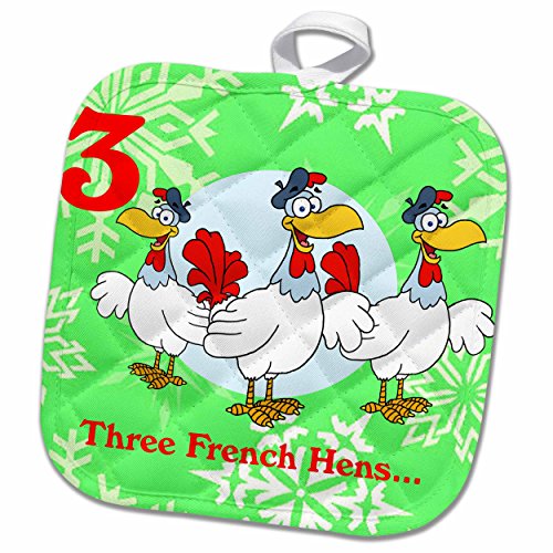 3D Rose 12 Days Of Christmas Four Calling Birds Pot Holder, 8 X 8 #TOP15