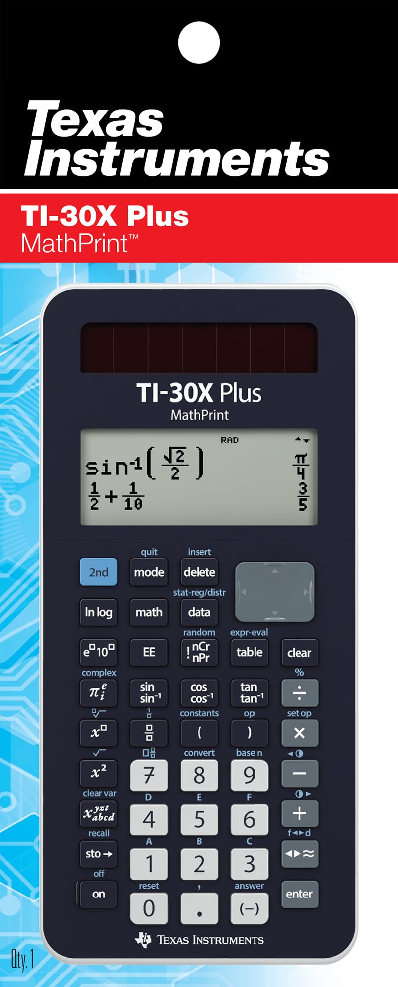 Texas Instruments TI-30X Plus MathPrint FC Wissenschaftlicher Schulrechner (4-zeilig)