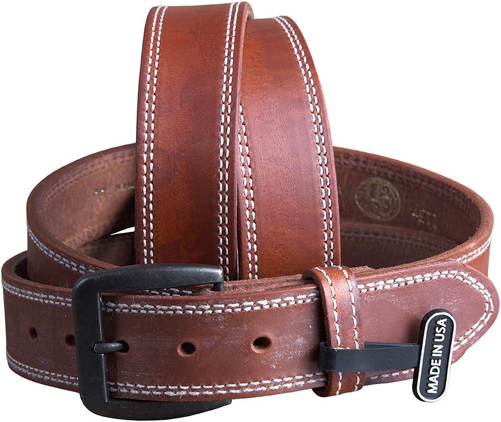 3D 1 1/2" Brown Men's Western Basic Belt