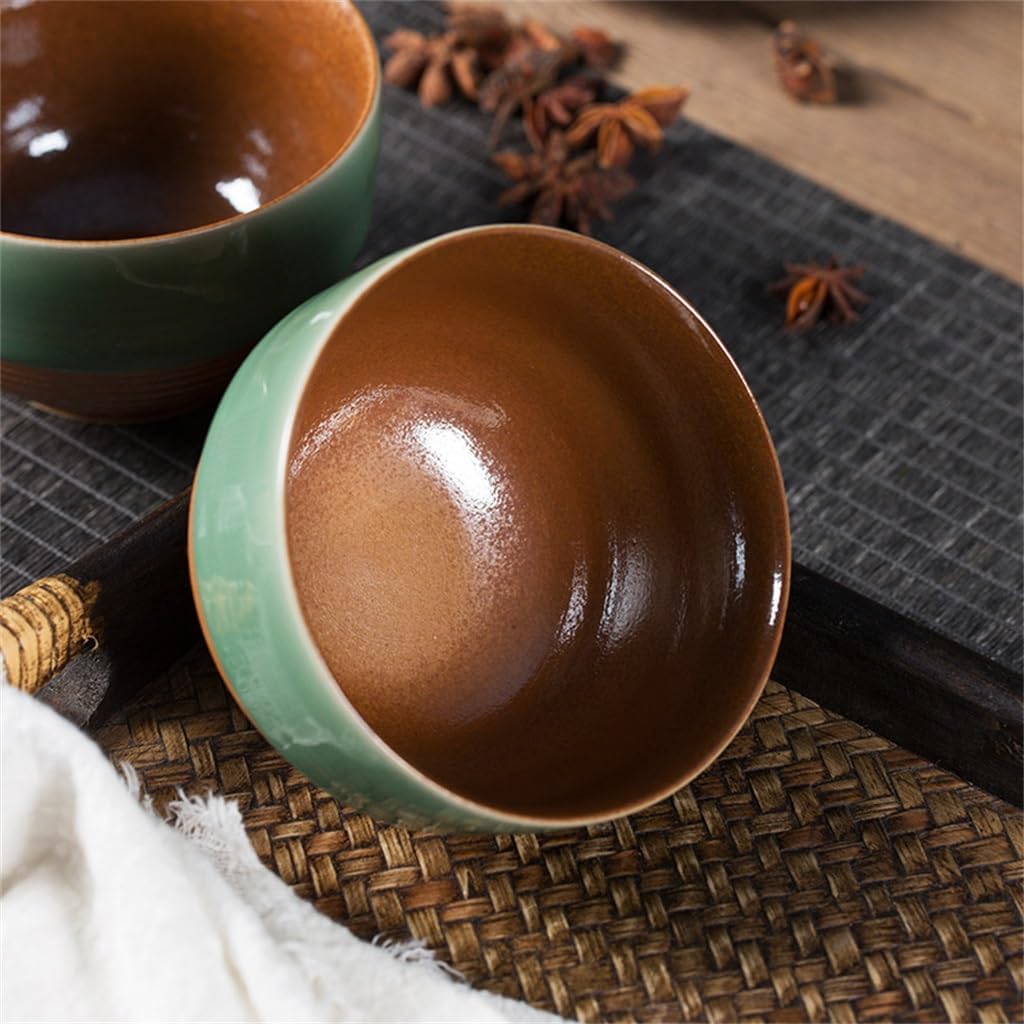 Celadon Chinese Rice Bowl Ceramic Household B& Hotel Coarse