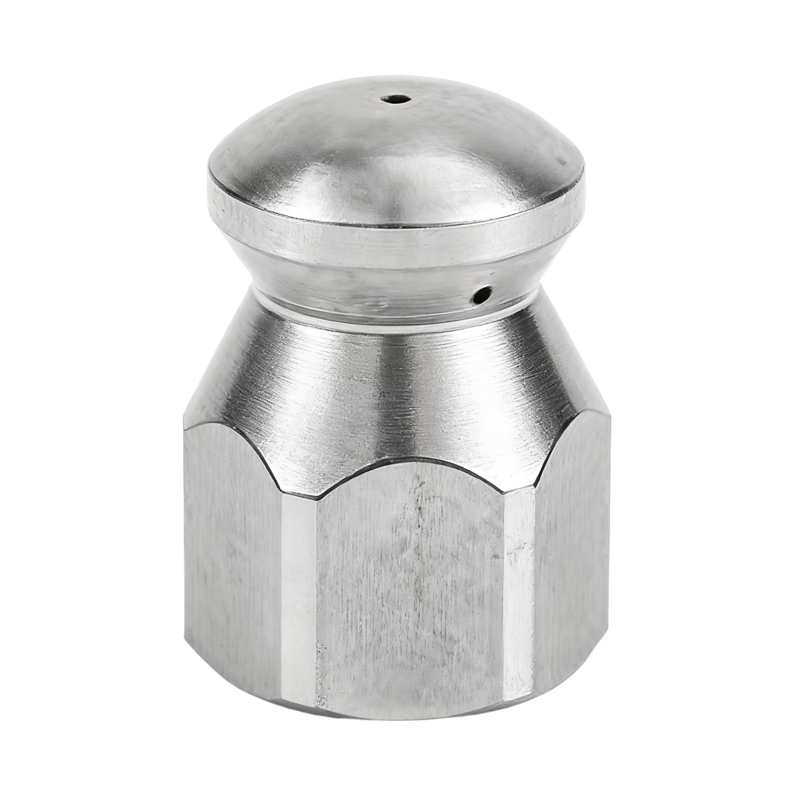 Pressure Washer Mushroom Nozzle, with 1/4" Quick Connector Stainless Steel 1 Front Jets & 6 Rear Jets Short Type for Cleaning Sink Pipe Drain