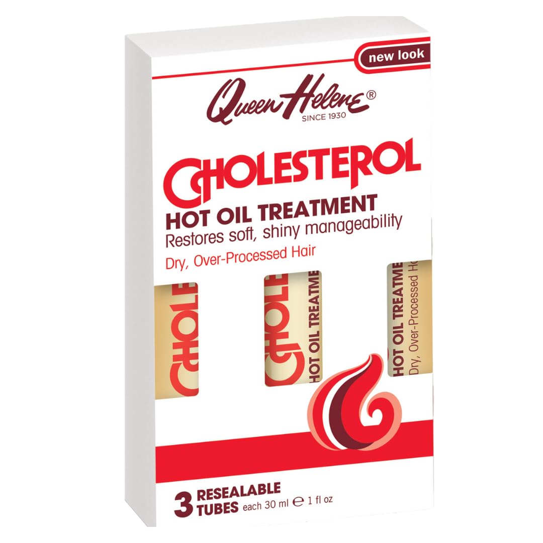 Queen Helene Cholesterol Hot Oil Treatment in Resealable Tubes, 3-1 fl oz (29.57 ml) tubes