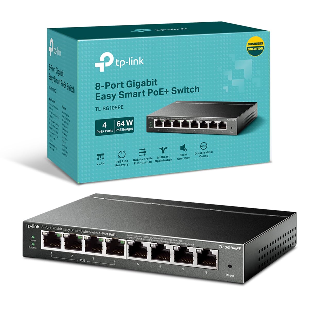 Amazon | TP-Link スイッチングハブ PoE ギガ8ポート PoE オートMDI