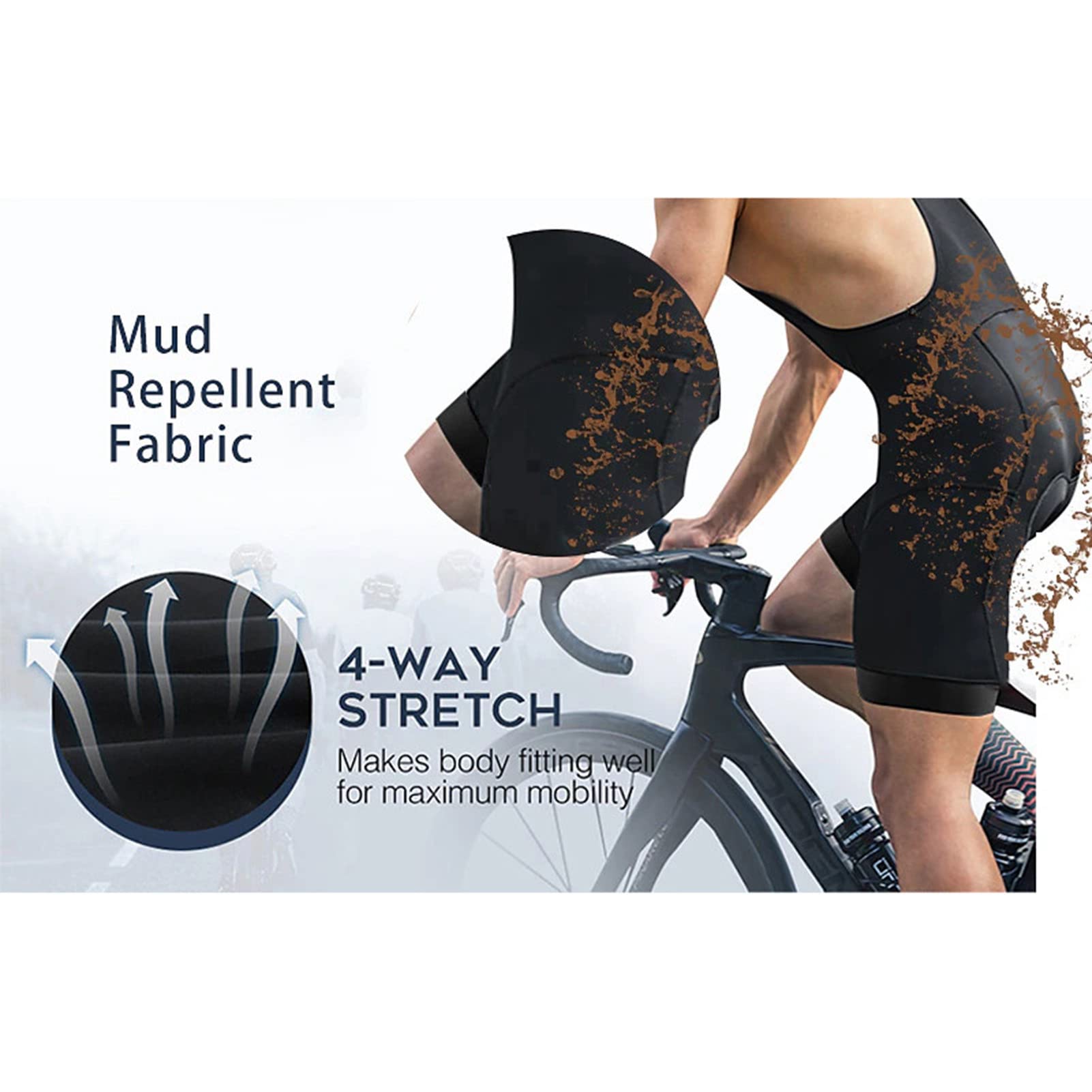 Maillot Cyclisme Homme Weimostar - Manches Courtes - 3 Poches Arrière - Tissu Respirant - Bandes Réfléchissantes Tenue Cycliste Respirante
