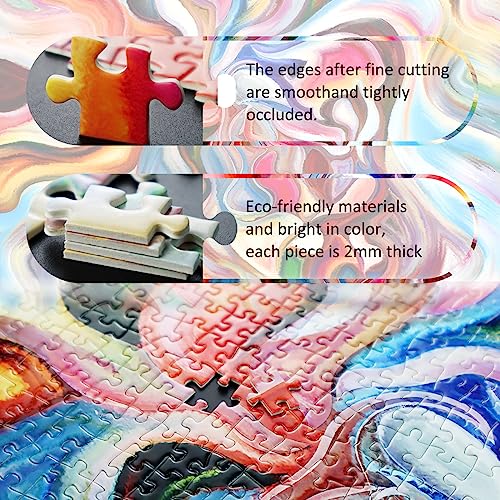 JMbeauuuty 1000 Pieces Adult Jigsaw Puzzle,Difficult Puzzling for Adult 1000 Pieces,Challenging Jigsaw Puzzle Gift for Friends Family(Colorful Lines,70x50cm) - Image 2