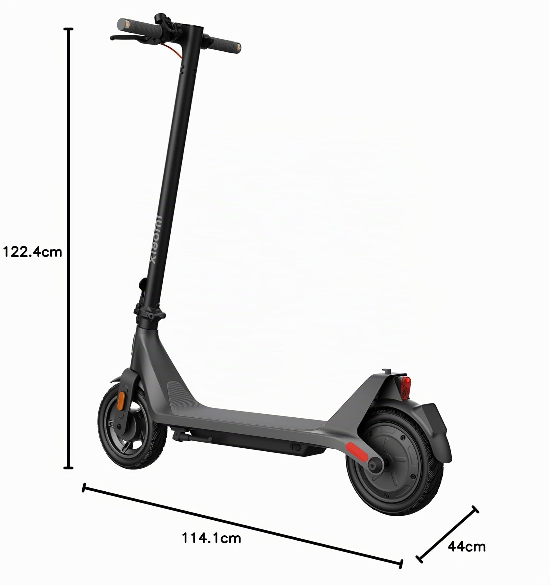 Xiaomi Electric Scooter Série 4 (DE) Trottinette électrique pliable avec homologation routière et max. 20 km/h – Portée jusqu'à 60 km, double système de freinage, écran LED et paramètres d'application