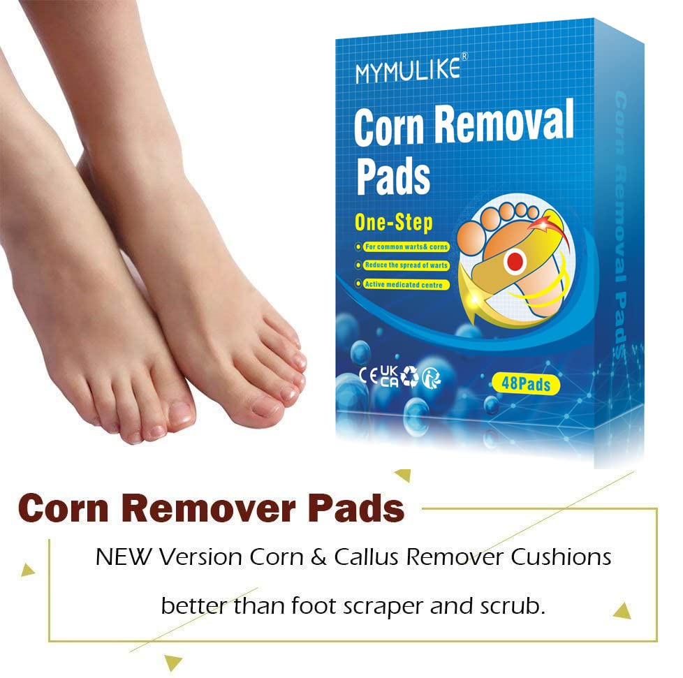 MYMULIKE Corn Remover Pads,48 Corn Removal Pads, Wart Remover, Corn