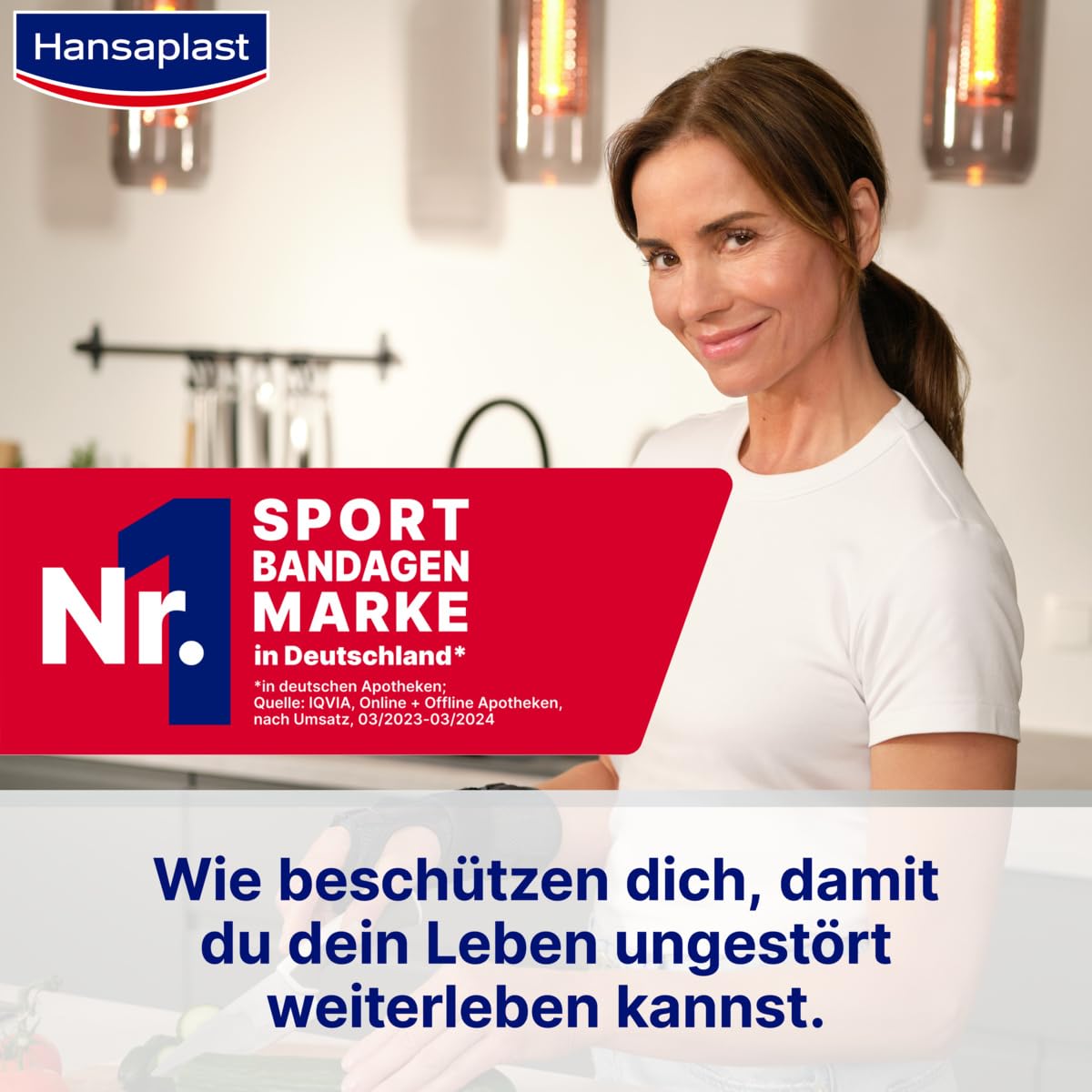 Hansaplast Protective stabilisierende Handgelenk-Bandage, Hangelenkschoner unterstützt & entlastet das Gelenk, Handgelenkstütze fördert die Regeneration, Unisex