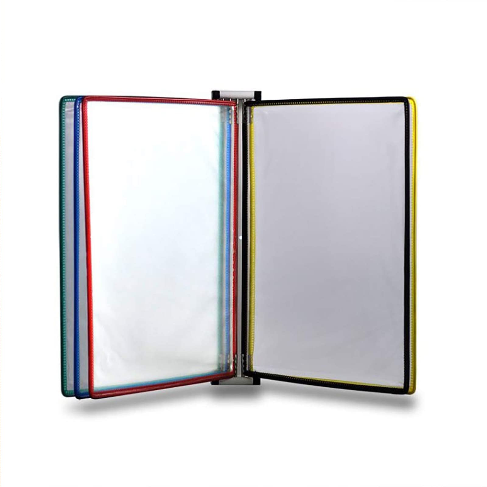 Soporte for archivos de pared, estante de exhibición for catálogos de montaje en pared, carpeta A4, soporte for archivos de pared, exhibición de libros con carteles de 5 paneles, archivadores