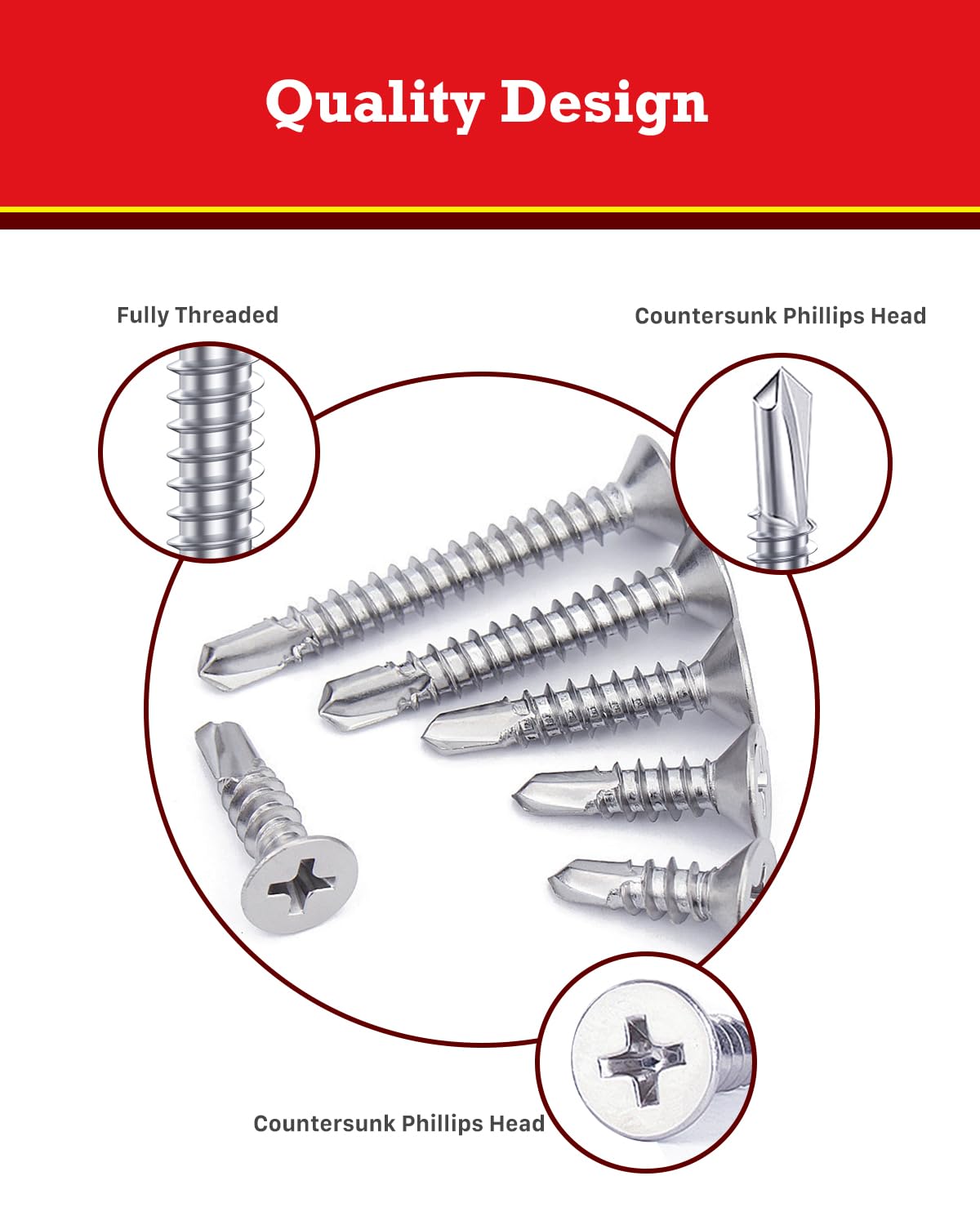 280 Sheet Metal Screws - Stainless Steel Self Tapping -3
