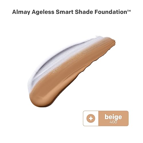 Miniatura 2 de Almay Base antienvejecimiento, maquillaje facial Smart Shade con ácido hialurónico, niacinamida, vitamina C y E, hipoalergénico, sin fragancia, 400