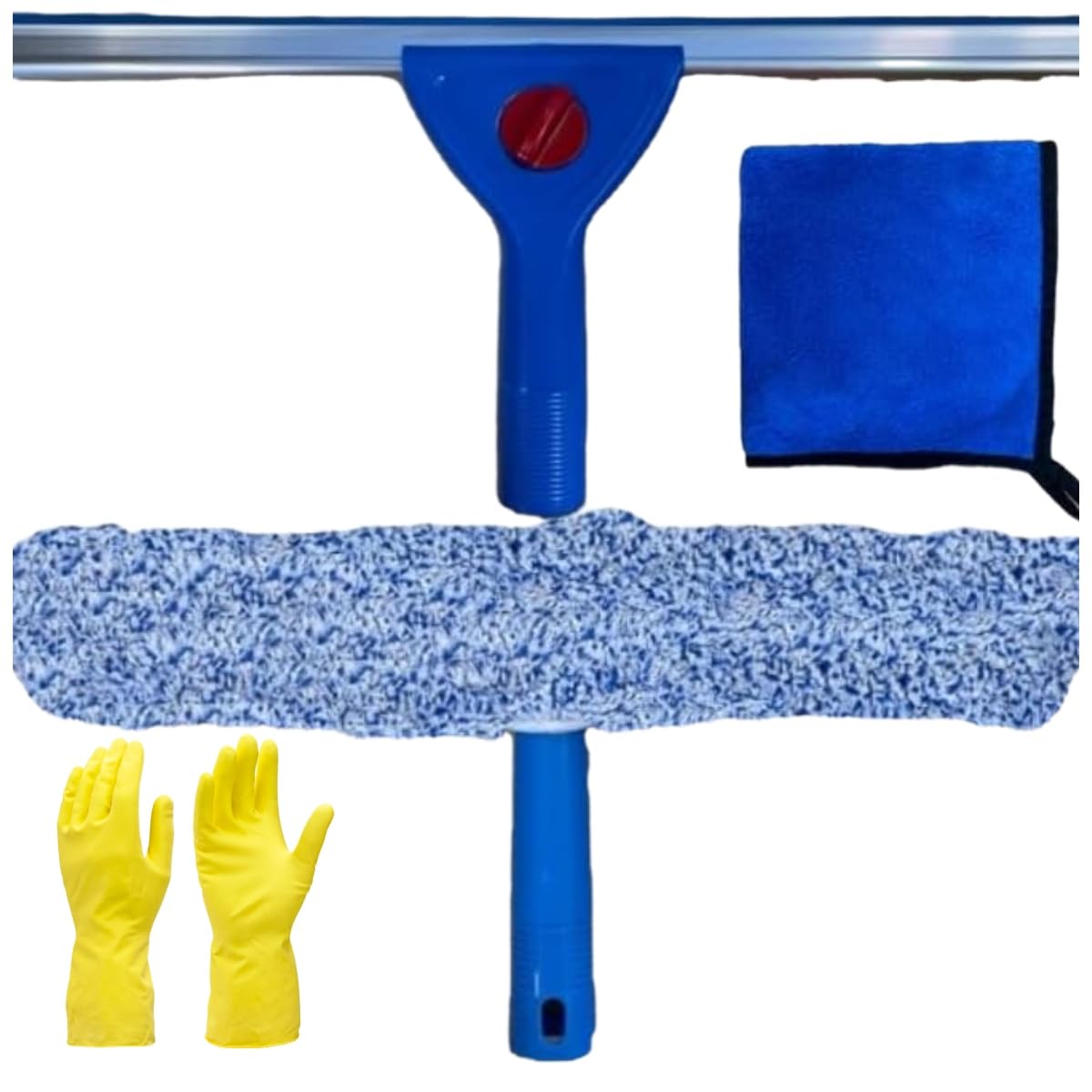 SWISSPACK WINDOW CLEANING KIT-1 Professional Window Cleaning Combo With Extra Refills (STARTER KIT 2, ONE SIZE)
