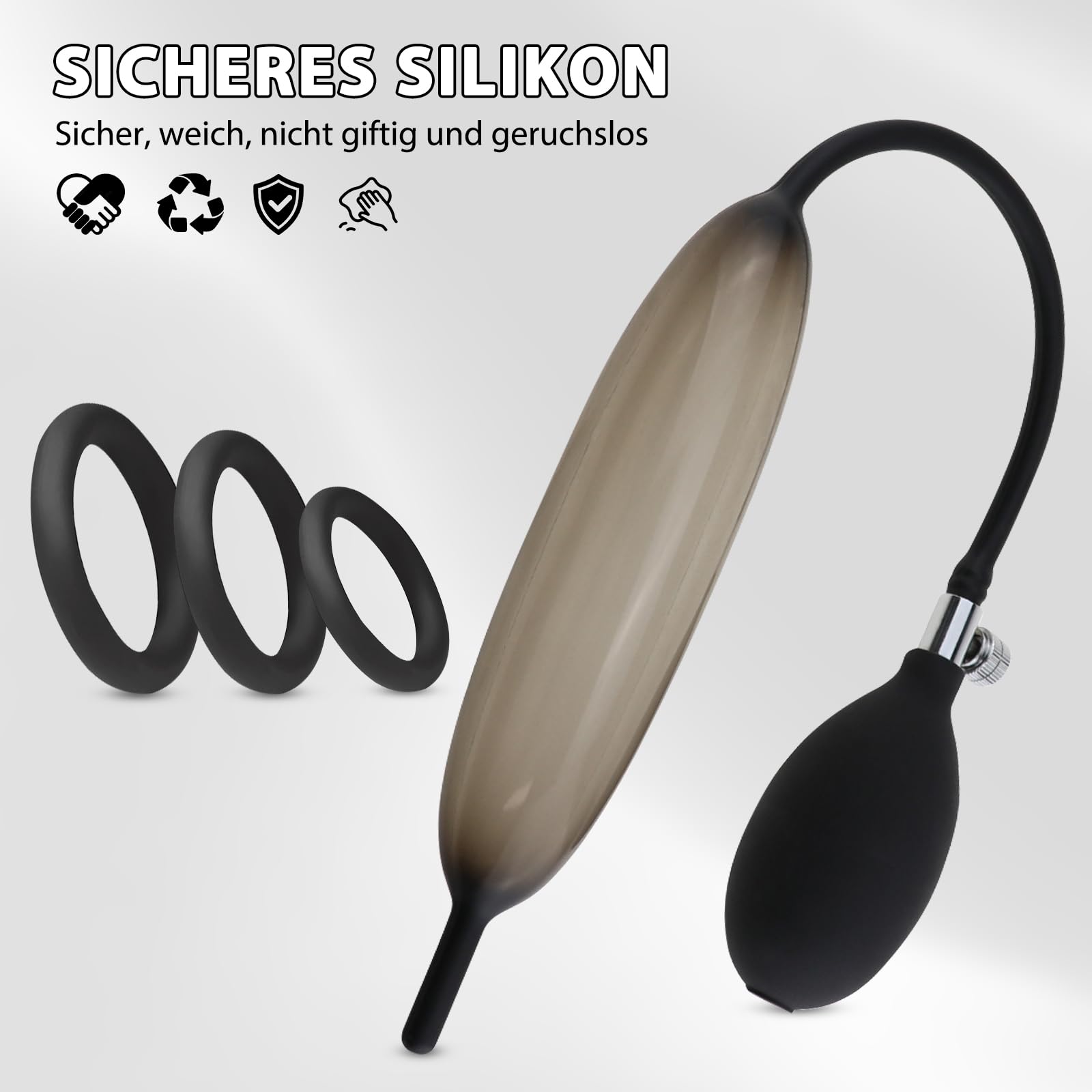 BDSMJOY Dilatatore uretrale gonfiabile in silicone, Uretrale pene plug, Urethra dilators Sextoys Oggetti erotici per uomini, silicone Sonda Dilatatore Pene Plug Dilatatore uretra