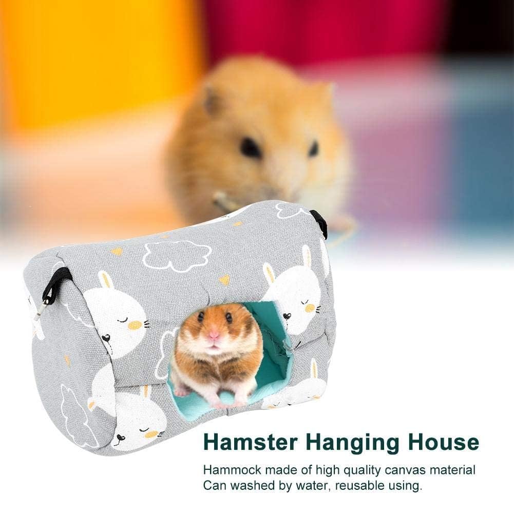 Hamac en toile pour petits animaux Lit suspendu pour hamster, rat, lapin nain, souris et gerbille, balançoire cage, accessoire confortable et ludiqu