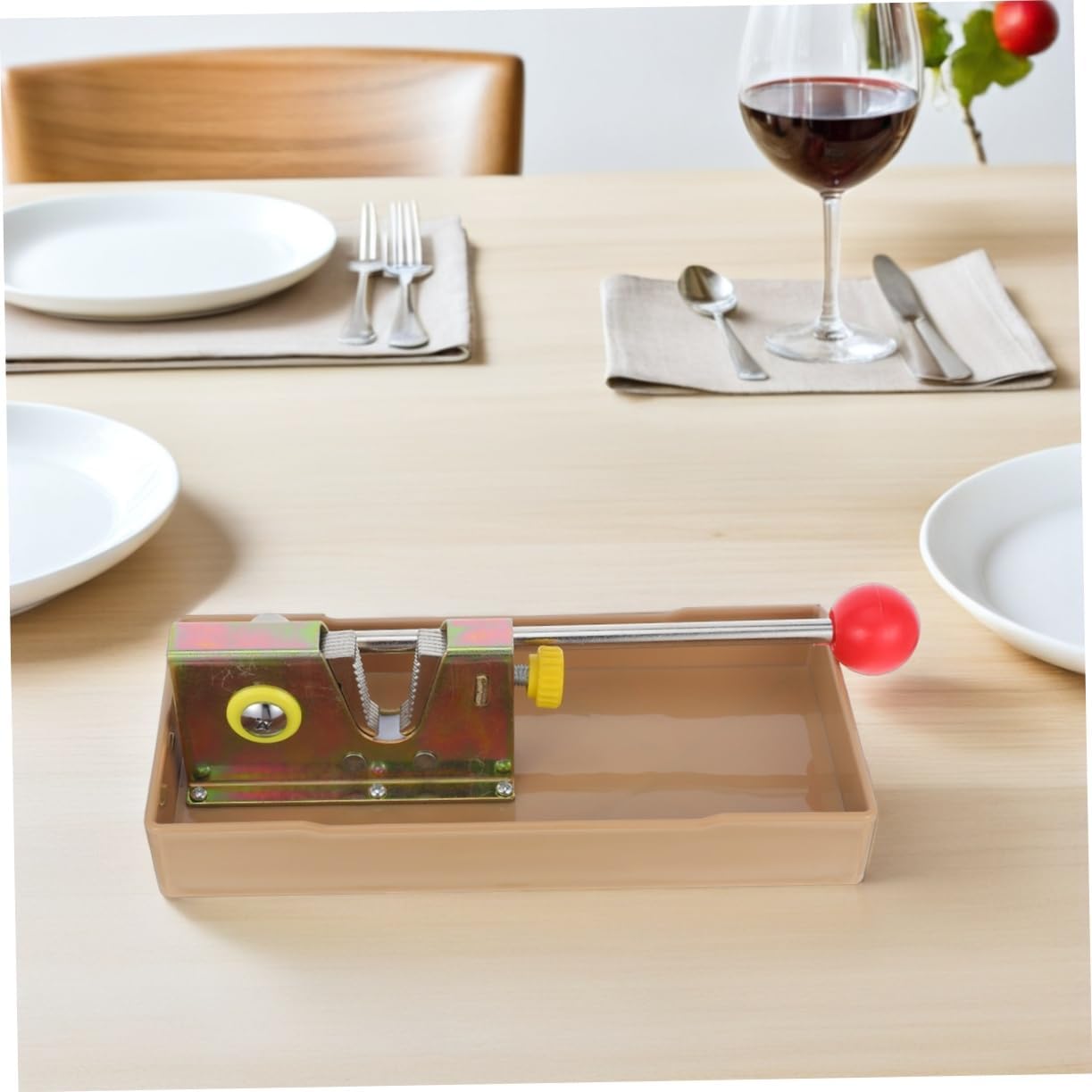 Luxshiny Walnut Cracker Tool: Adjustable Jaw Stainless Steel Nutcracker with Base - Manual Pecan Sheller Breaker - Macadamia Nuts Cracking Machine