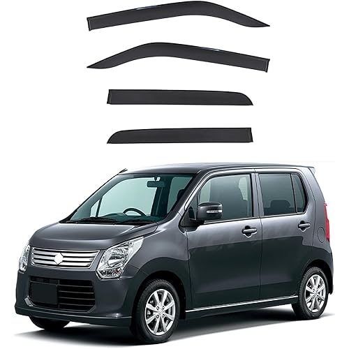 Window Visors for Suzuki Wagon R MK5-MH34S-MH44S 2013-2016 Visor Rain Guards Tape-on Side Window Deflectors Wind Deflectors Weather Shield Extra Durable Vent Shade Visor