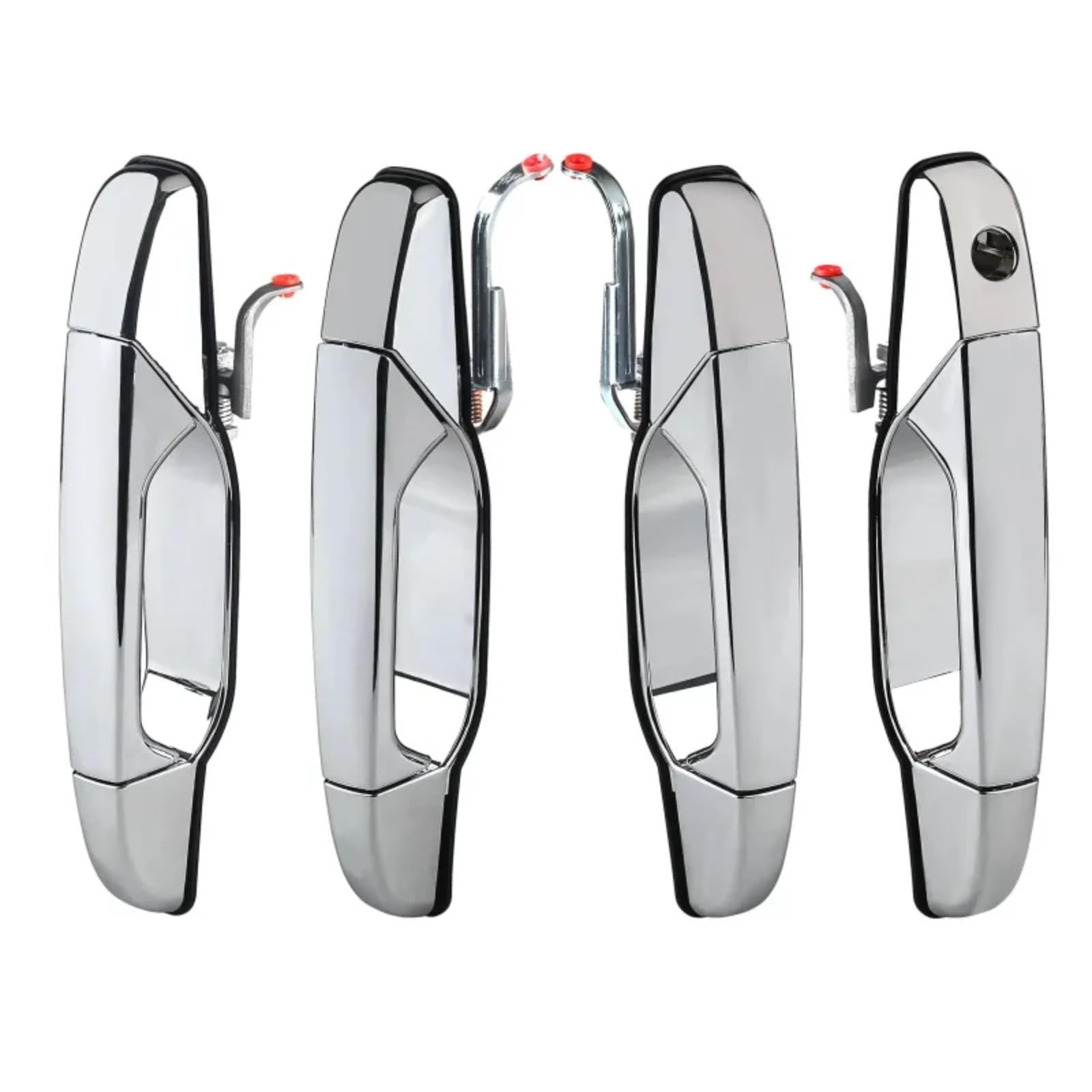 Kedfbts Chrome Car Outer Handle Compatible With Chevy For Silverado For Tahoe For Suburban 2007-2013 Front Rear Left Right Outside Exterior Door Handle 20828258(Chrome)