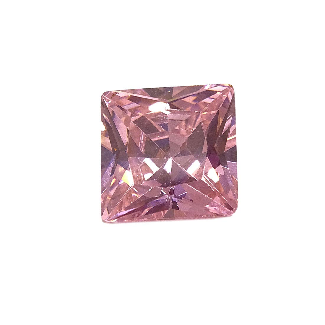 sahiba gems 7.85 Carat / 8.75 Ratti / 1 Pc Pink Zircon/Cubic Zircon Princess Cut Loose ~ 10 MM ~ 1 Pc Cubic Zirconia for Jewelry Making Locket/Rings/Pendant-picture-45