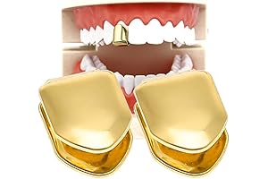 HuiYouHui 14K Plated Gold Grillz Mouth Teeth