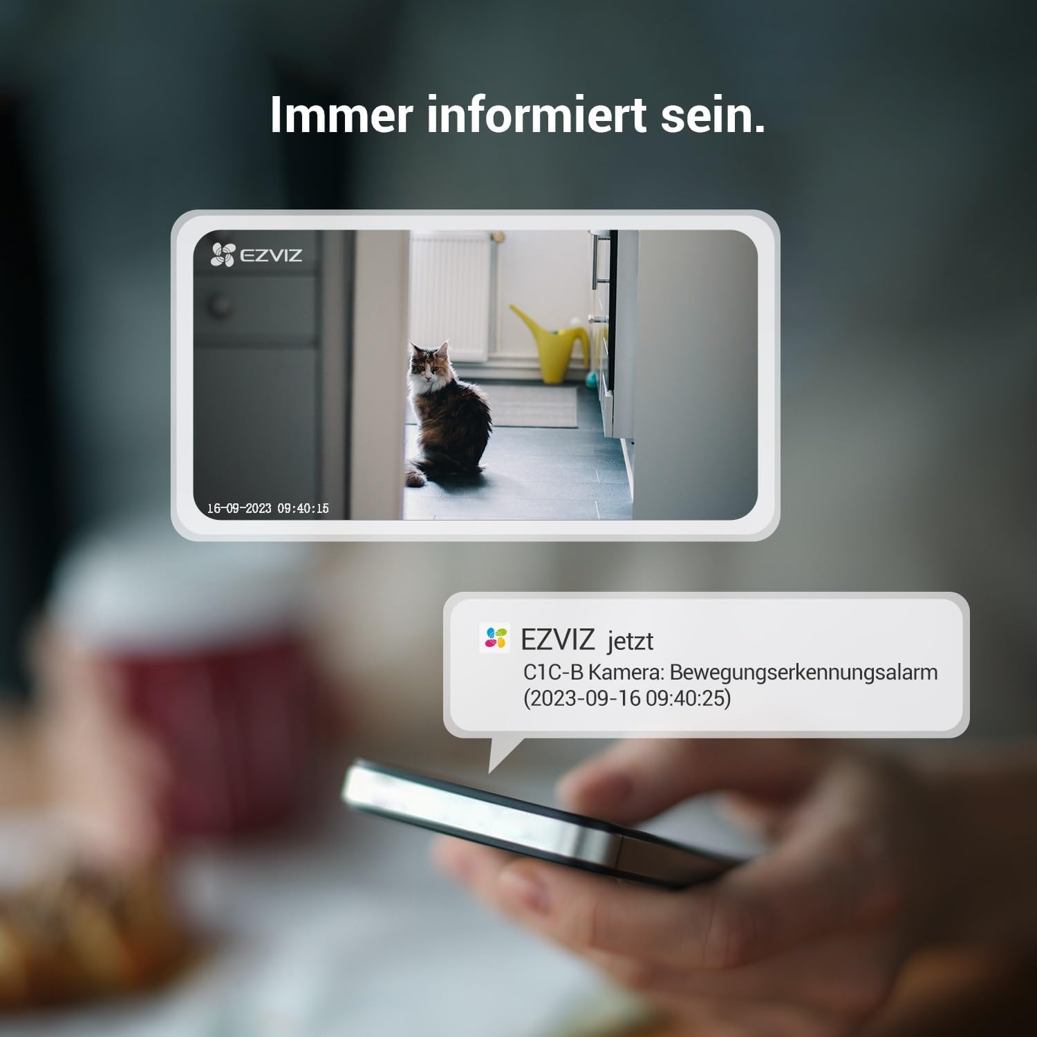 EZVIZ 1080P WLAN IP Kamera, Überwachungskamera Innen mit Zwei-Wege-Audio, Magnetfuß für einfache Installation, Bewegungserkennung, IR Nachtsicht zu 12m, Babyphone kompatibel mit Alexa, C1C 2 Set