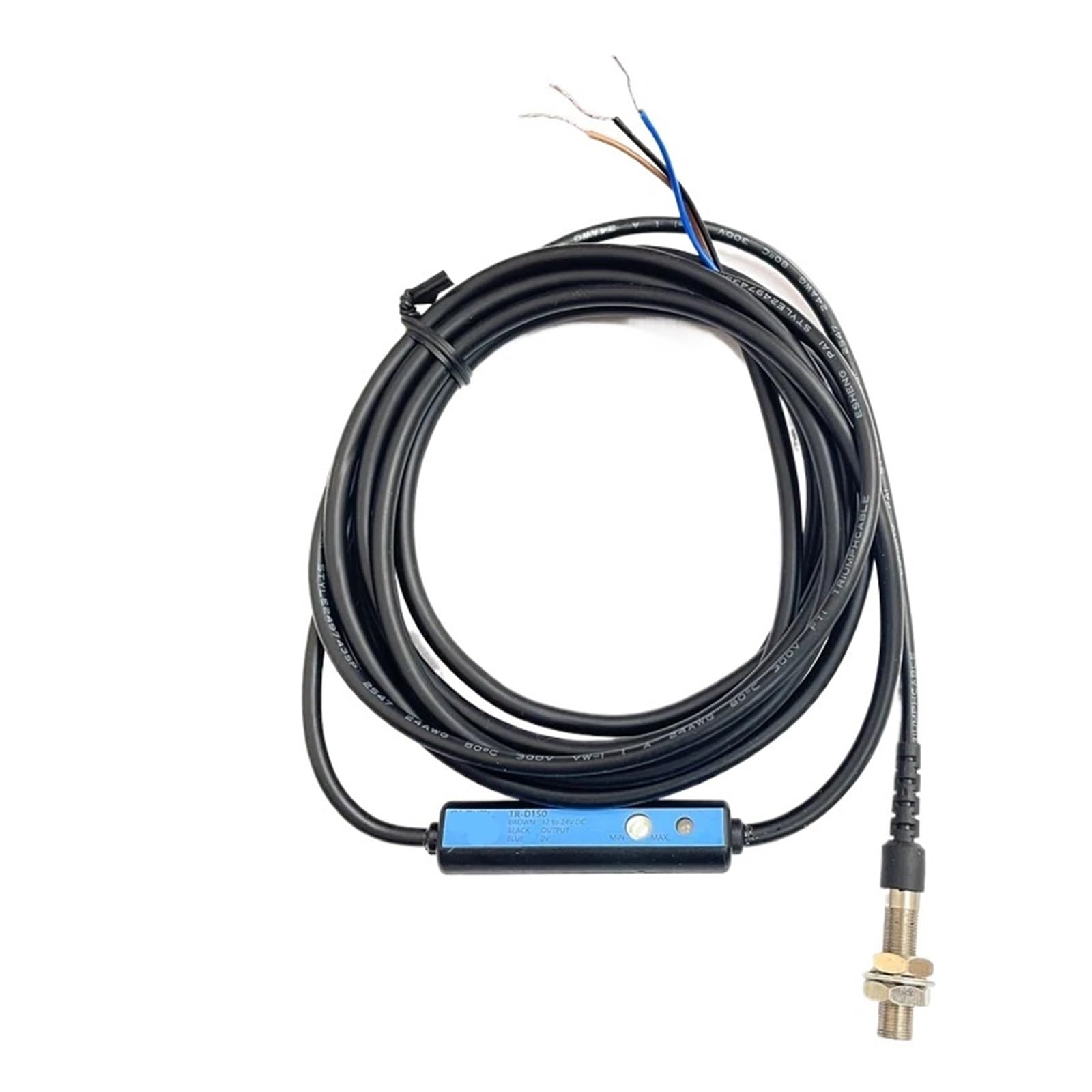 Photoelektrische Sensoren M5 M6 Zylindrischer Sensor TR-D100 TR-D150 Diffuse Reflexion Lichtschranke 12~24 V NPN PNP Empfindlichkeitseinsteller(TR-D100)
