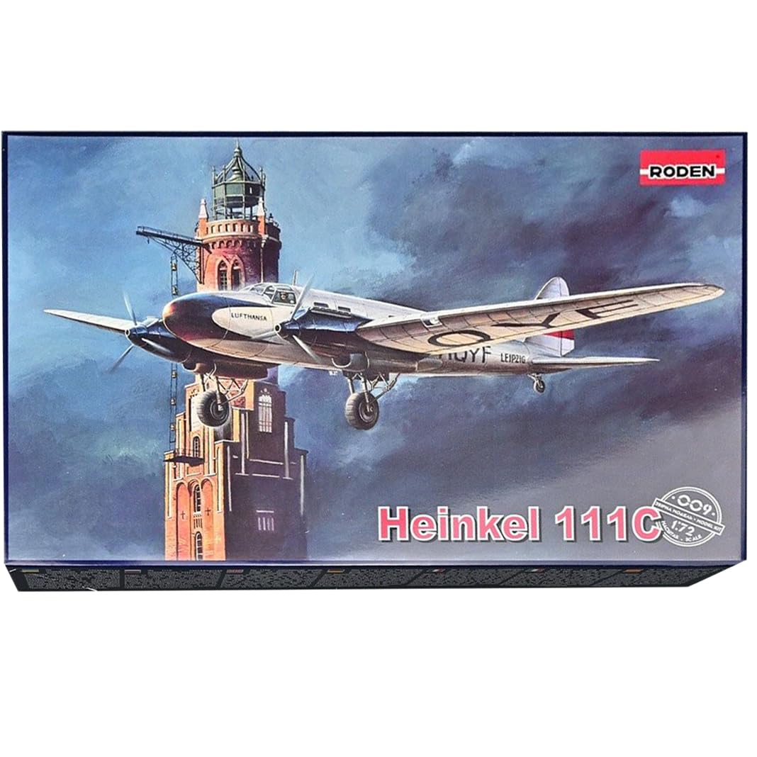 【中古】（非常に良い）ローデン 1/72 ハインケル111C ルフトハンザ 70001 プラモデル Amazon | ローデン 1/72 ハインケル111C ルフトハンザ 70001