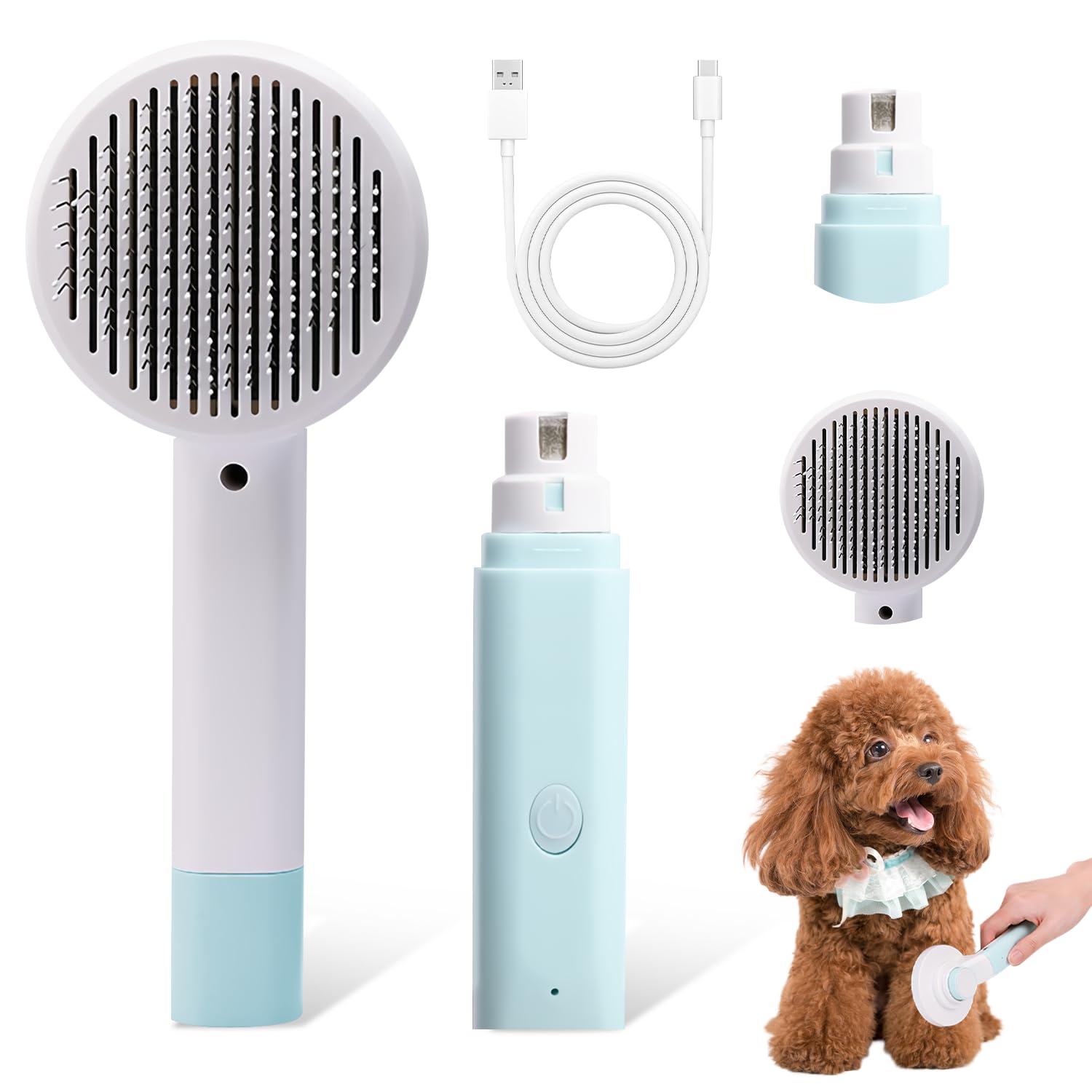 BendJoy® Dog Nail Grinder Professional Electric Dog Nail Cutter Rechargable Cat Nail Trimmer, Two-in-one Automatic Nail Cutter and Hair Combing Low Noise Cat Nail Cutter Dog Nail Trimmer (B0DF2JKGZX) Amazon Price History, Amazon Price Tracker
