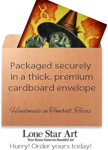 Miniatura 3 de Beware the Wicked Witch - Arte de pared vintage de 11 x 14 pulgadas sin marco, póster sin marco, estilo de película de terror retro, ilustración de