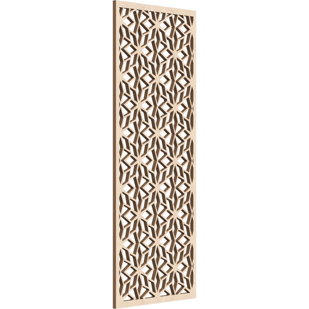 Lake Decorative Pierced Fretwork Wood Wall Panels, 13 3/8"W x 34 3/8"H x 3/8"T, Red Oak