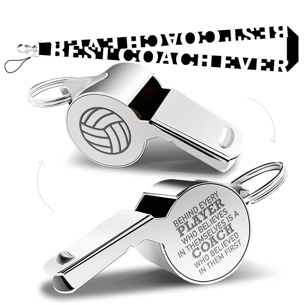 Whistle Volleyball Coach Gifts Whistle for Coaches Teachers Whistle Emergency Coach Referee Lifeguard Loud Whistle for Men Women Referees School