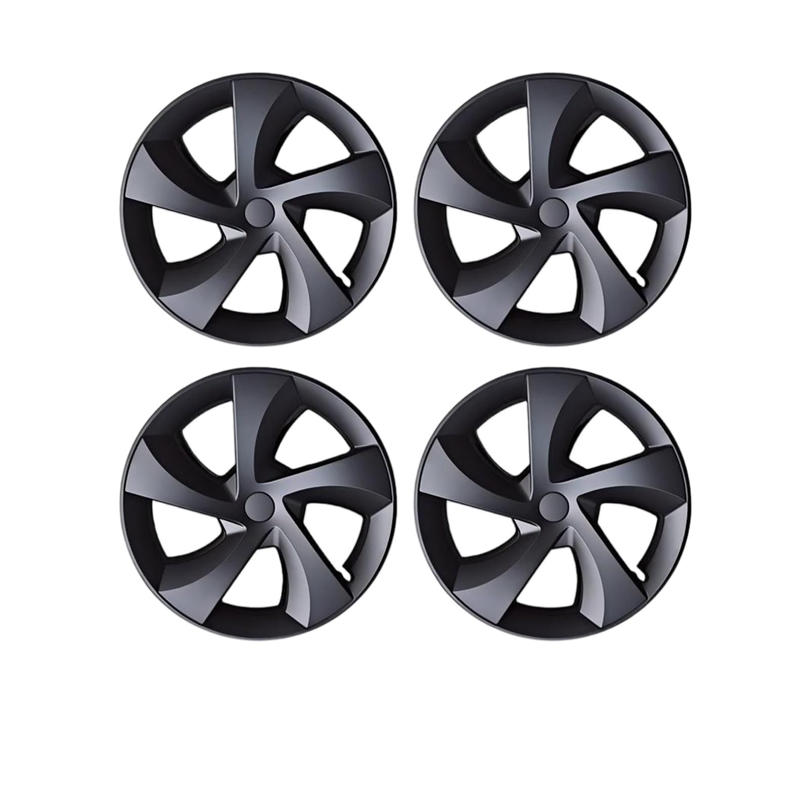 embellecedor de Ruedas para Tesla para Model Y Juniper 2025 HubCap Tapas Rueda 19 Pulgadas Tapa Cubo Coche Cubierta llanta Completa (4 uds) tapacubos(Matte Black)