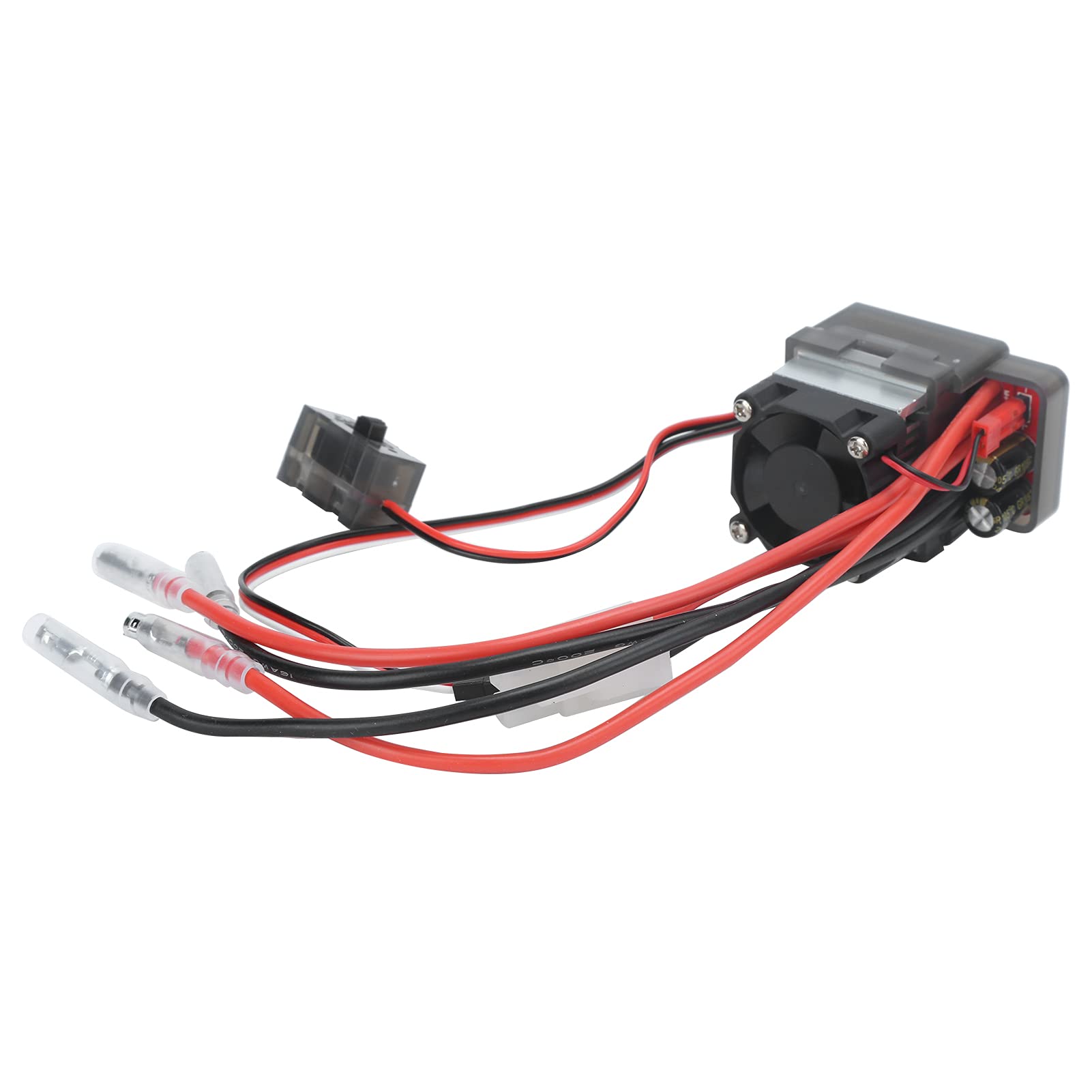 360A ESC, 1/10 RC 360A ESC Cooling Fan with Heat Sink Brushed ESC with Fan with Heat Sink for 1/10 RC Crawler